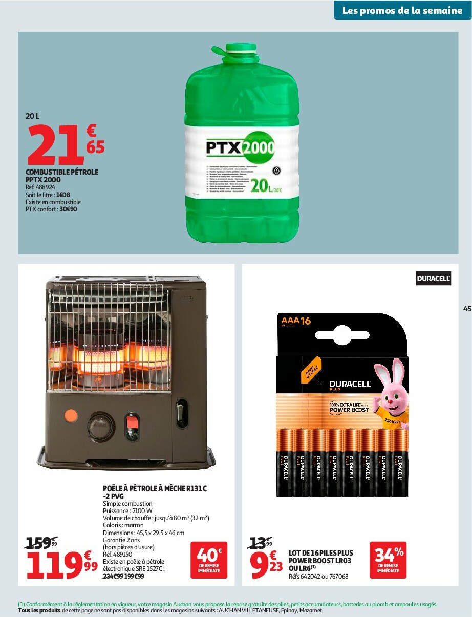 auchan - Catalogue Auchan - L'Asie, on peut aller très loin avec des prix bas valable du 23/09 au 05/10 - page: 45