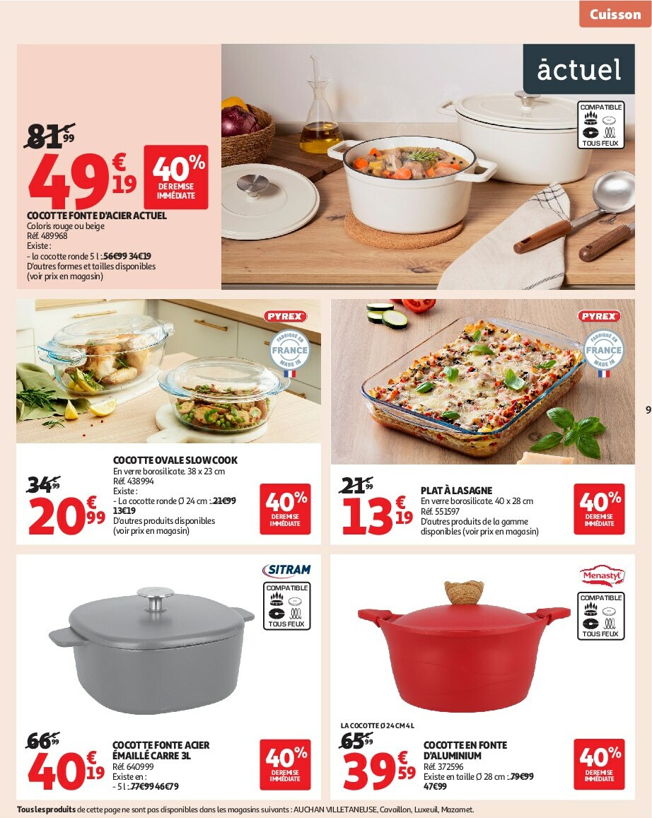 auchan - Catalogue Auchan - Notre ingrédient secret c'est le prix valable du 23/09 au 05/10 - page: 9