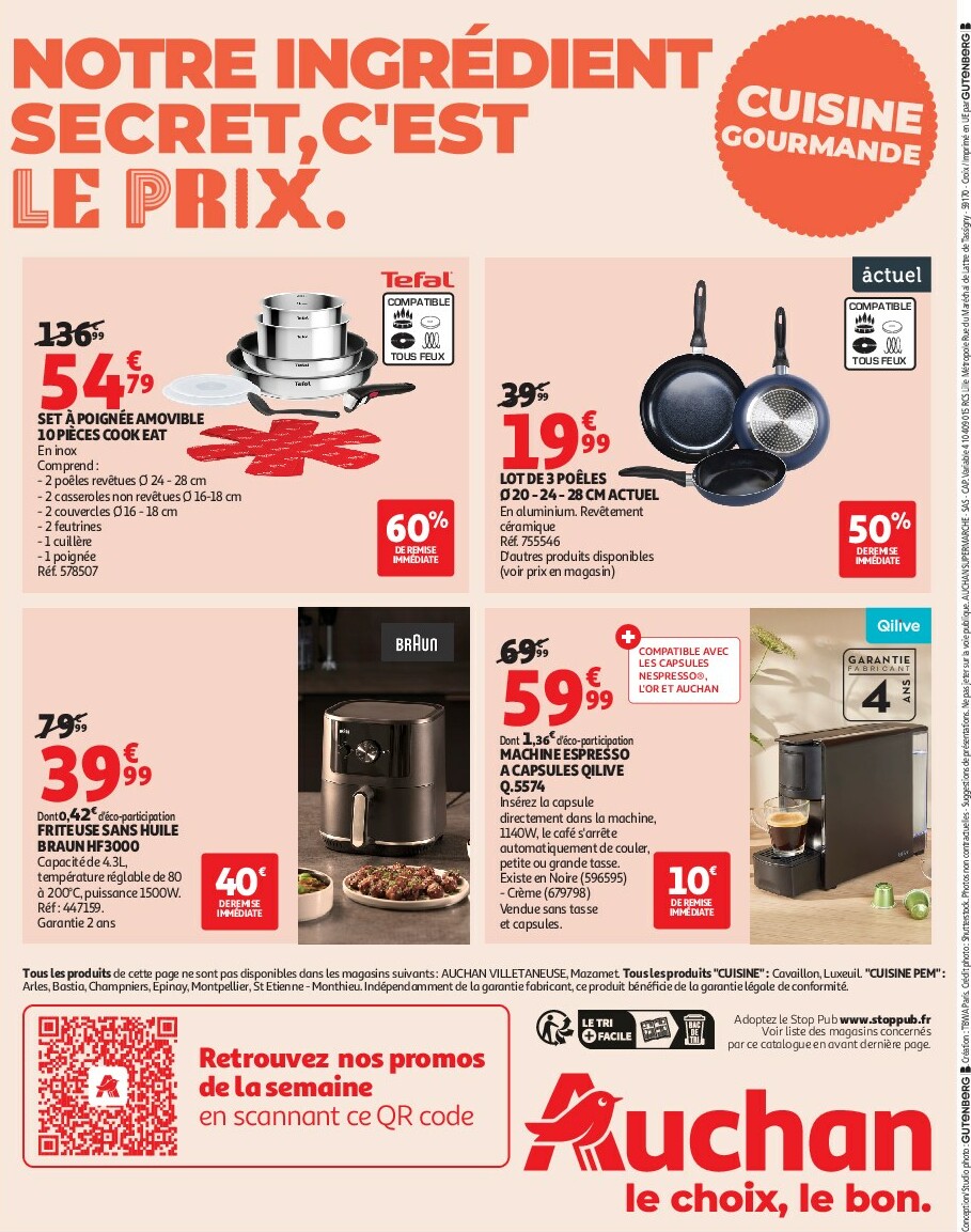 auchan - Catalogue Auchan - Notre ingrédient secret c'est le prix valable du 23/09 au 05/10 - page: 28
