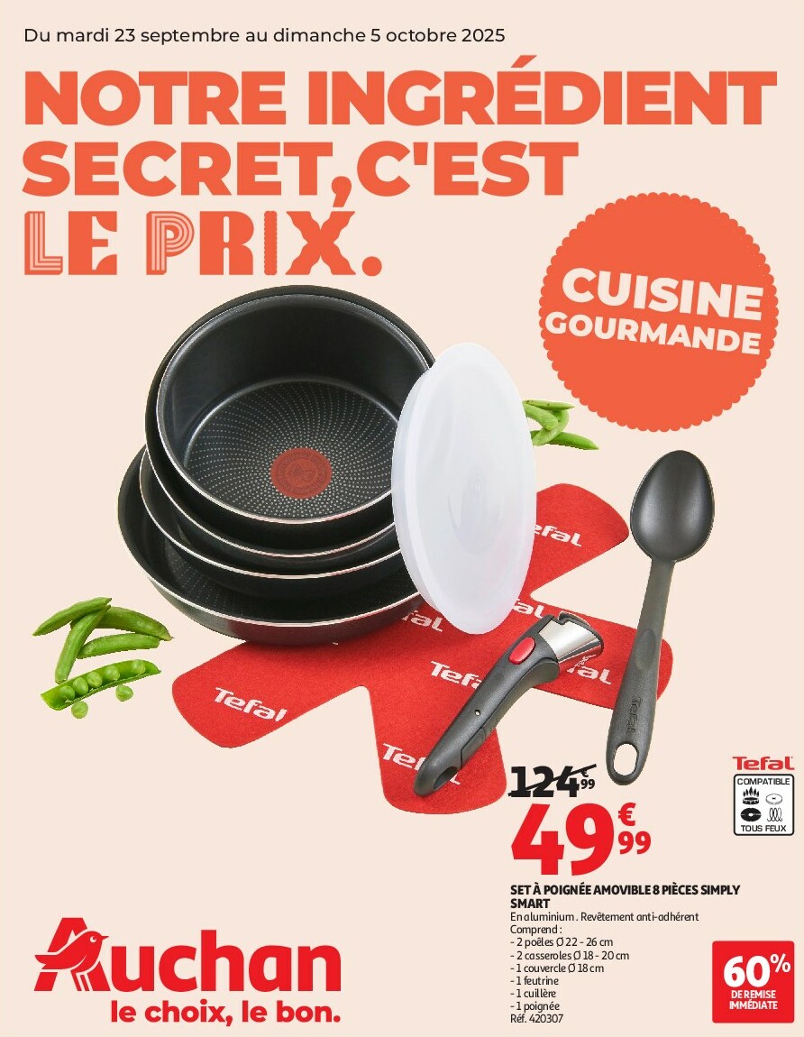 auchan - Catalogue Auchan - Notre ingrédient secret c'est le prix valable du 23/09 au 05/10