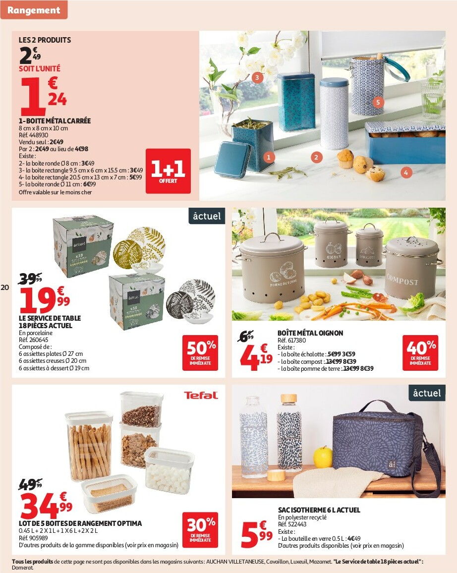 auchan - Catalogue Auchan - Notre ingrédient secret c'est le prix valable du 23/09 au 05/10 - page: 20