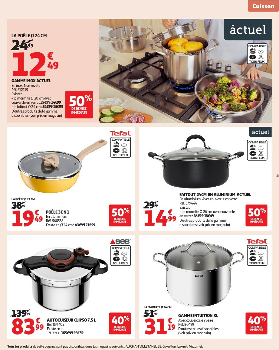 auchan - Catalogue Auchan - Notre ingrédient secret c'est le prix valable du 23/09 au 05/10 - page: 5