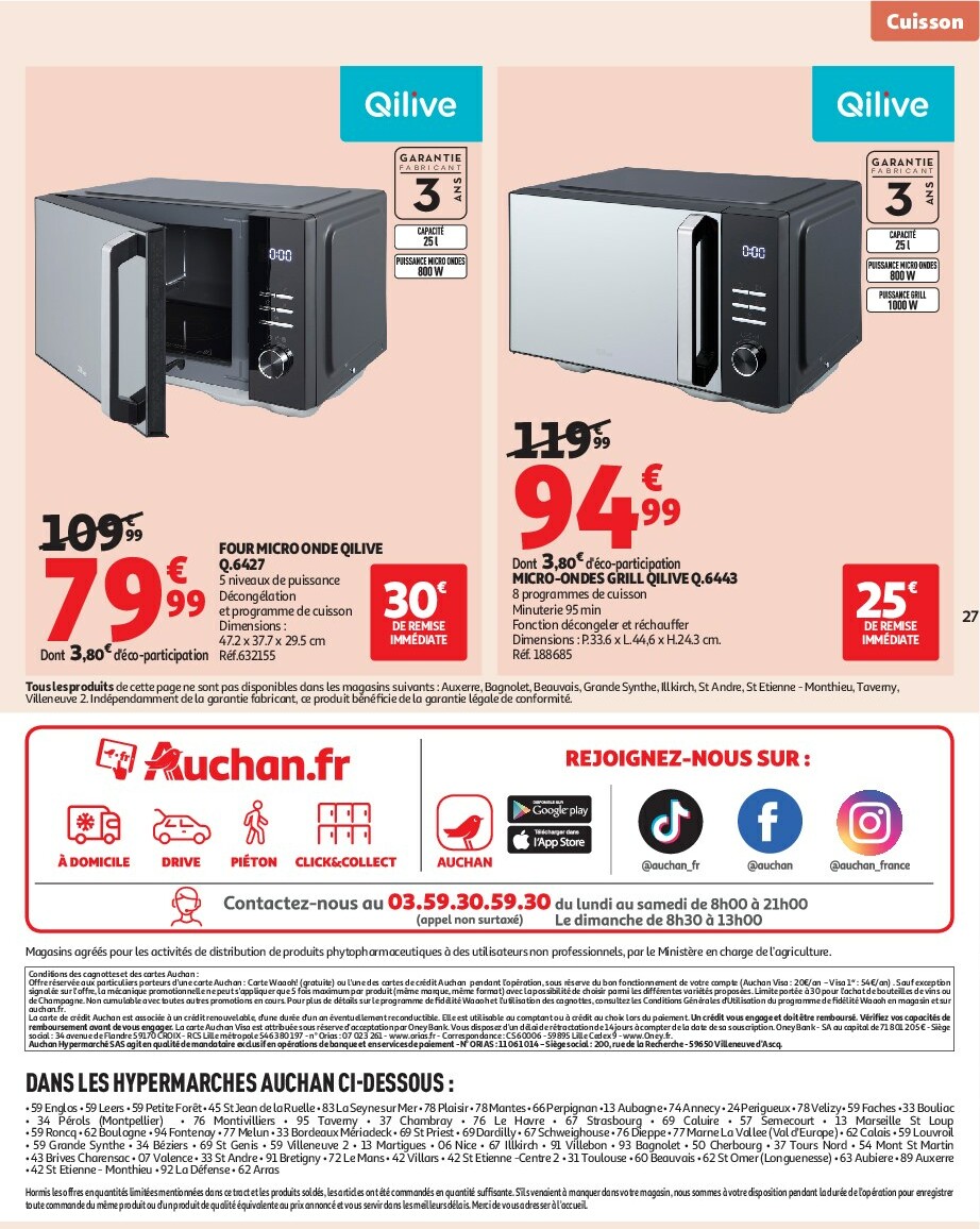 auchan - Catalogue Auchan - Notre ingrédient secret c'est le prix valable du 23/09 au 05/10 - page: 27