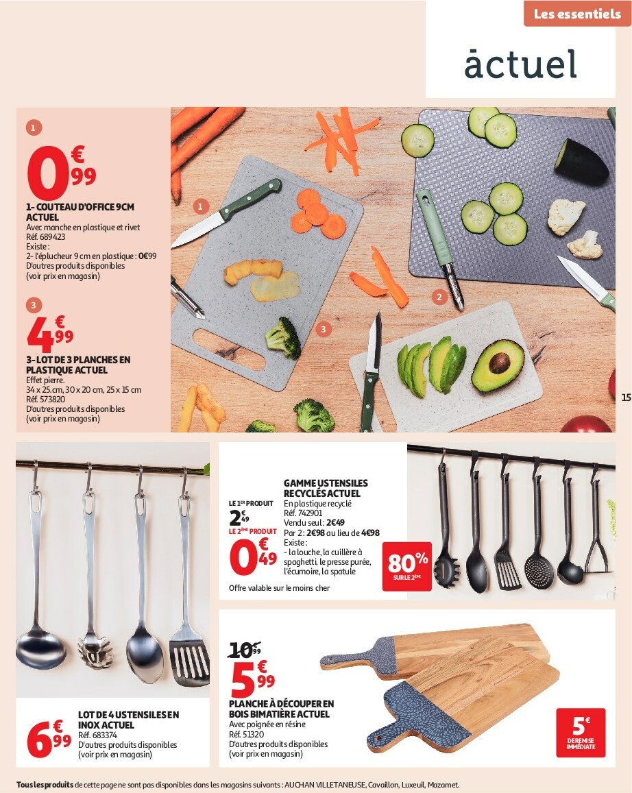 auchan - Catalogue Auchan - Notre ingrédient secret c'est le prix valable du 23/09 au 05/10 - page: 15