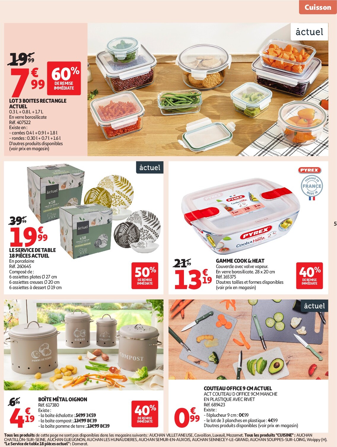 auchan - Catalogue Auchan - Notre ingrédient secret c'est le prix dans votre super valable du 23/09 au 04/10 - page: 5