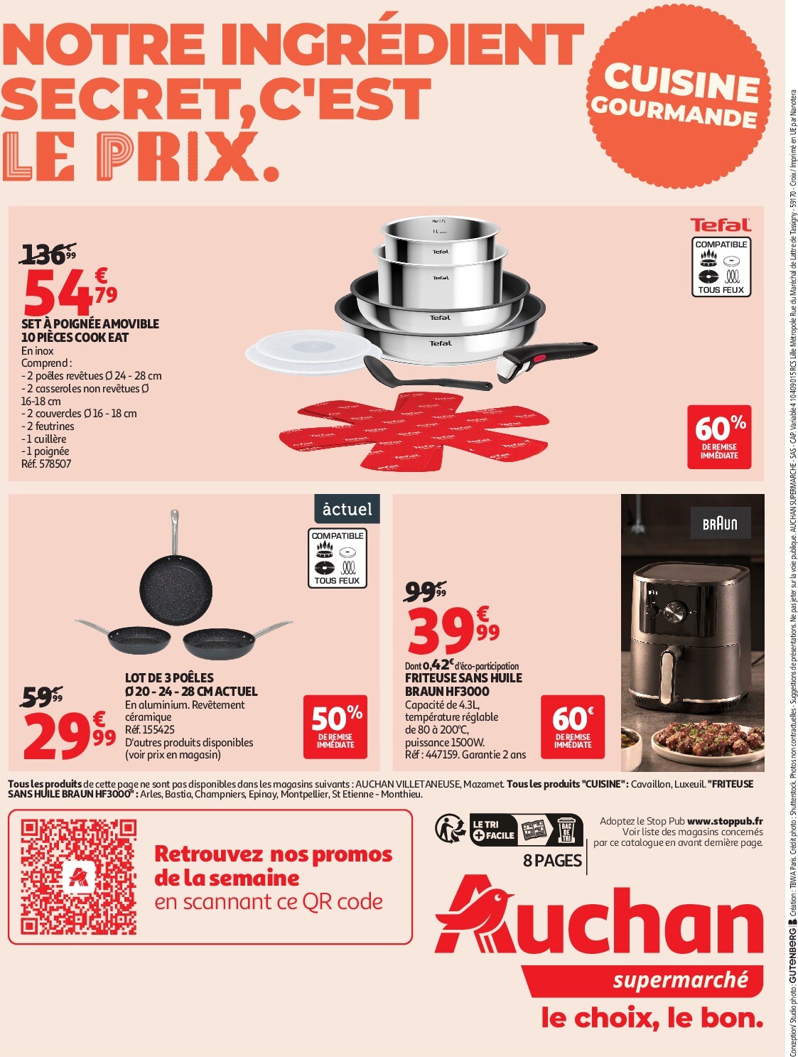 auchan - Catalogue Auchan - Notre ingrédient secret c'est le prix dans votre super valable du 23/09 au 04/10 - page: 8