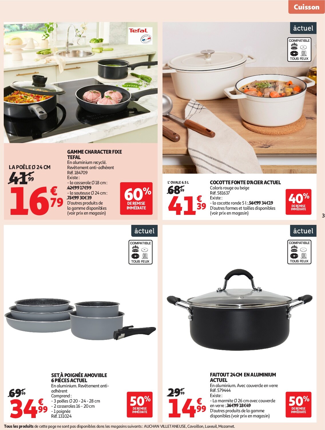 auchan - Catalogue Auchan - Notre ingrédient secret c'est le prix dans votre super valable du 23/09 au 04/10 - page: 3