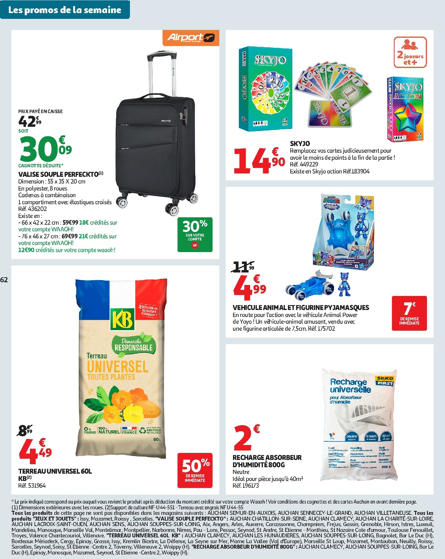 auchan - Catalogue Auchan - Les Halles d'automne : les prix bas, c'est toujours de saison valable du 30/09 au 12/10 - page: 62