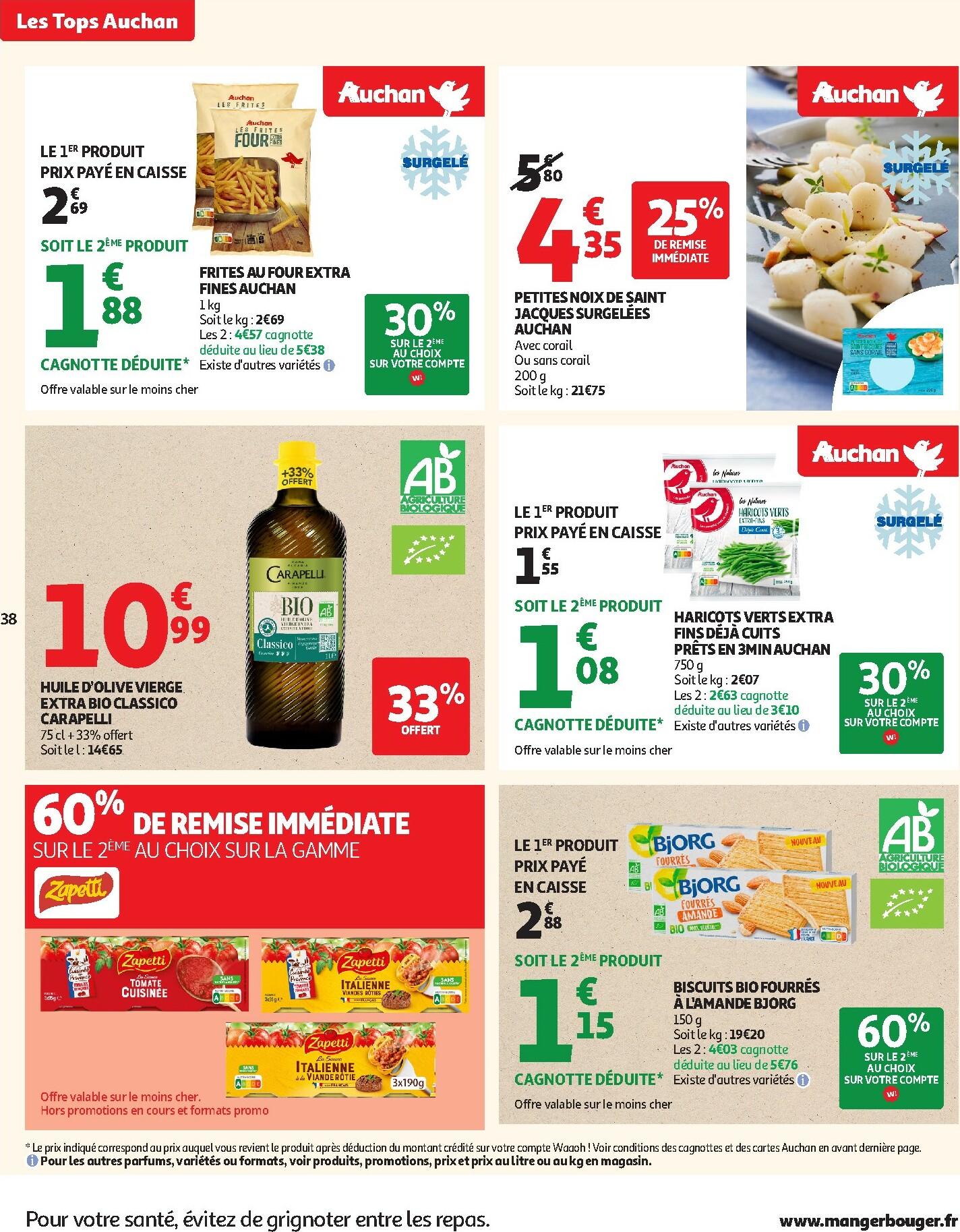 auchan - Catalogue Auchan - Les Halles d'automne : les prix bas, c'est toujours de saison valable du 30/09 au 12/10 - page: 38