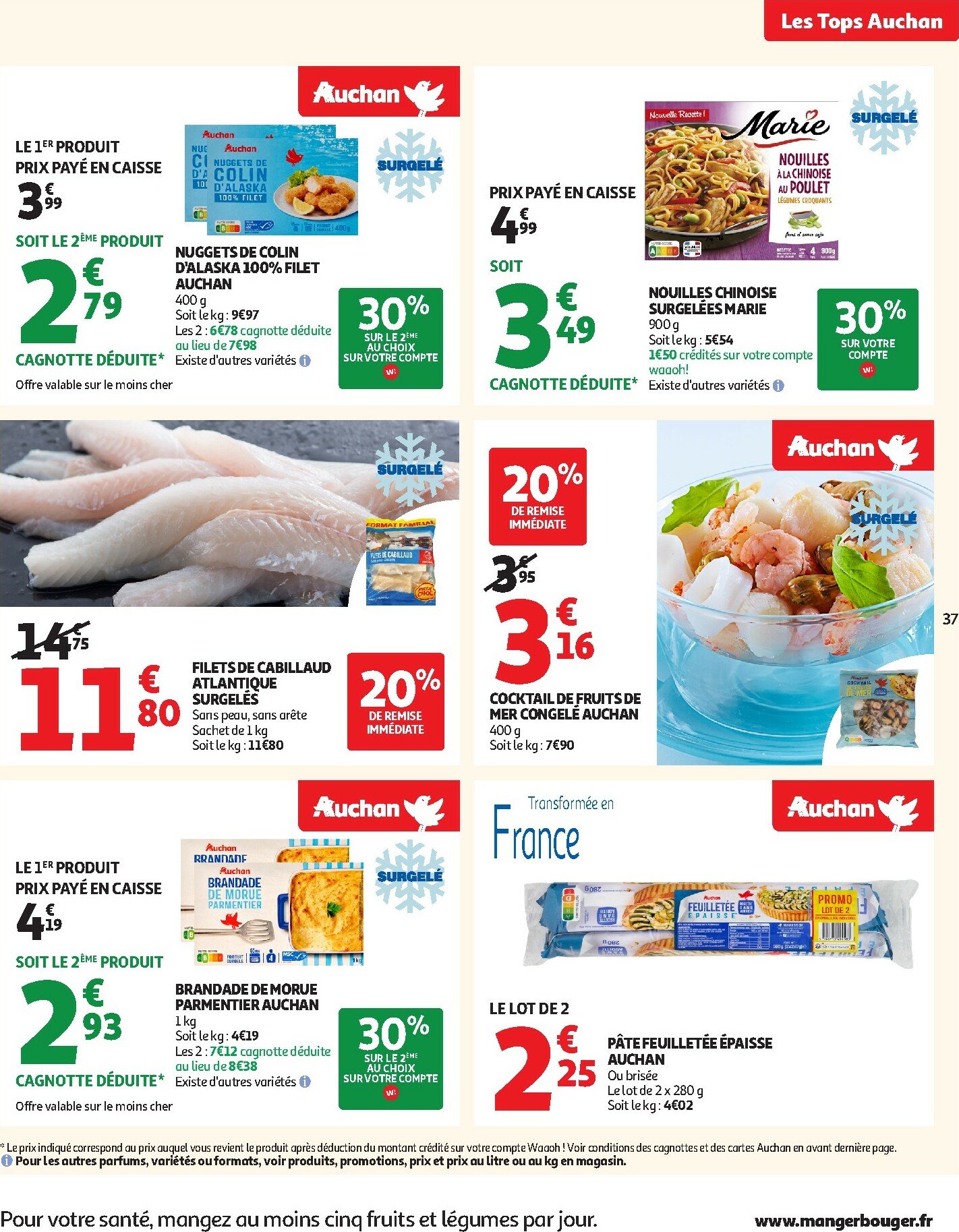 auchan - Catalogue Auchan - Les Halles d'automne : les prix bas, c'est toujours de saison valable du 30/09 au 12/10 - page: 37