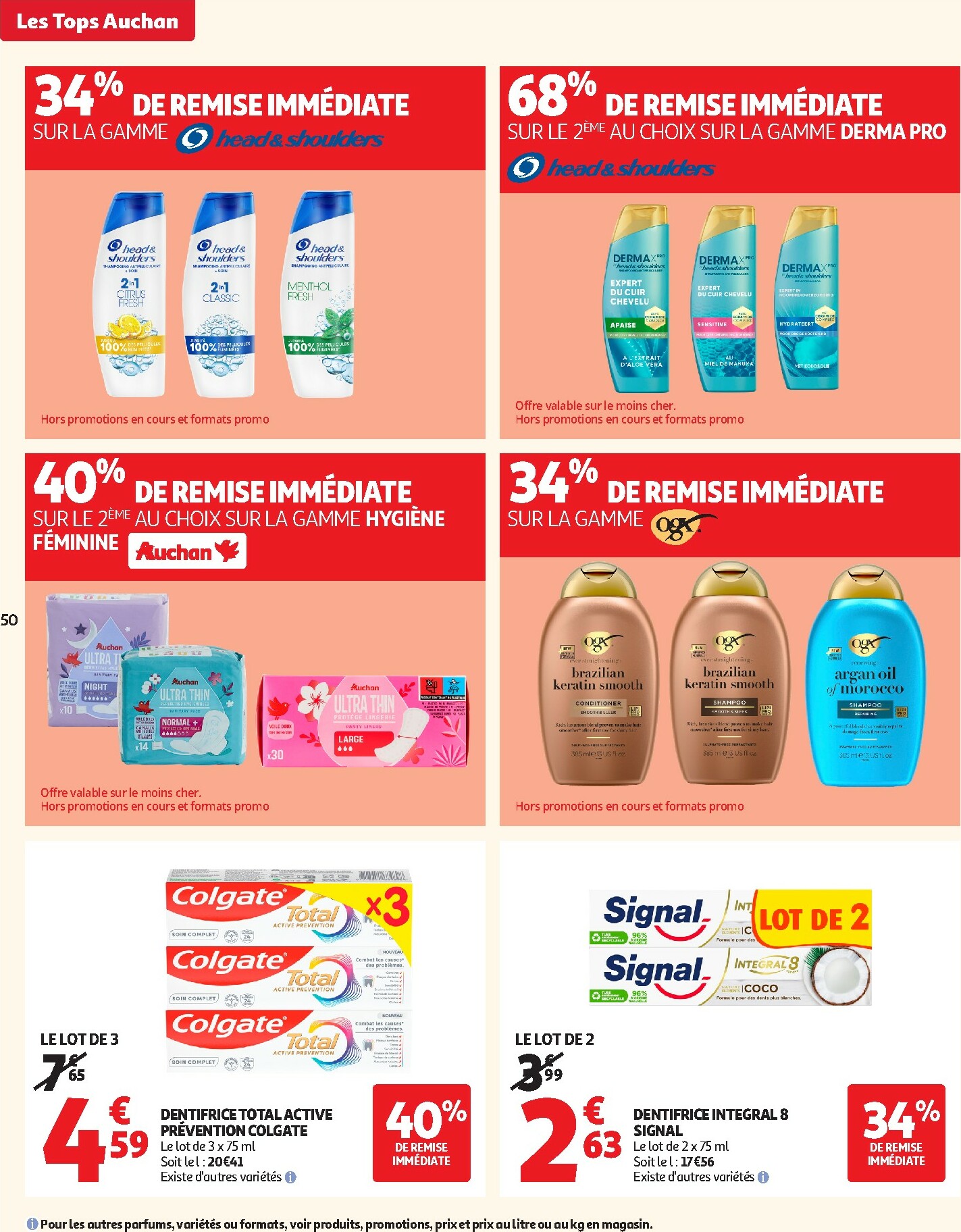 auchan - Catalogue Auchan - Les Halles d'automne : les prix bas, c'est toujours de saison valable du 30/09 au 12/10 - page: 50