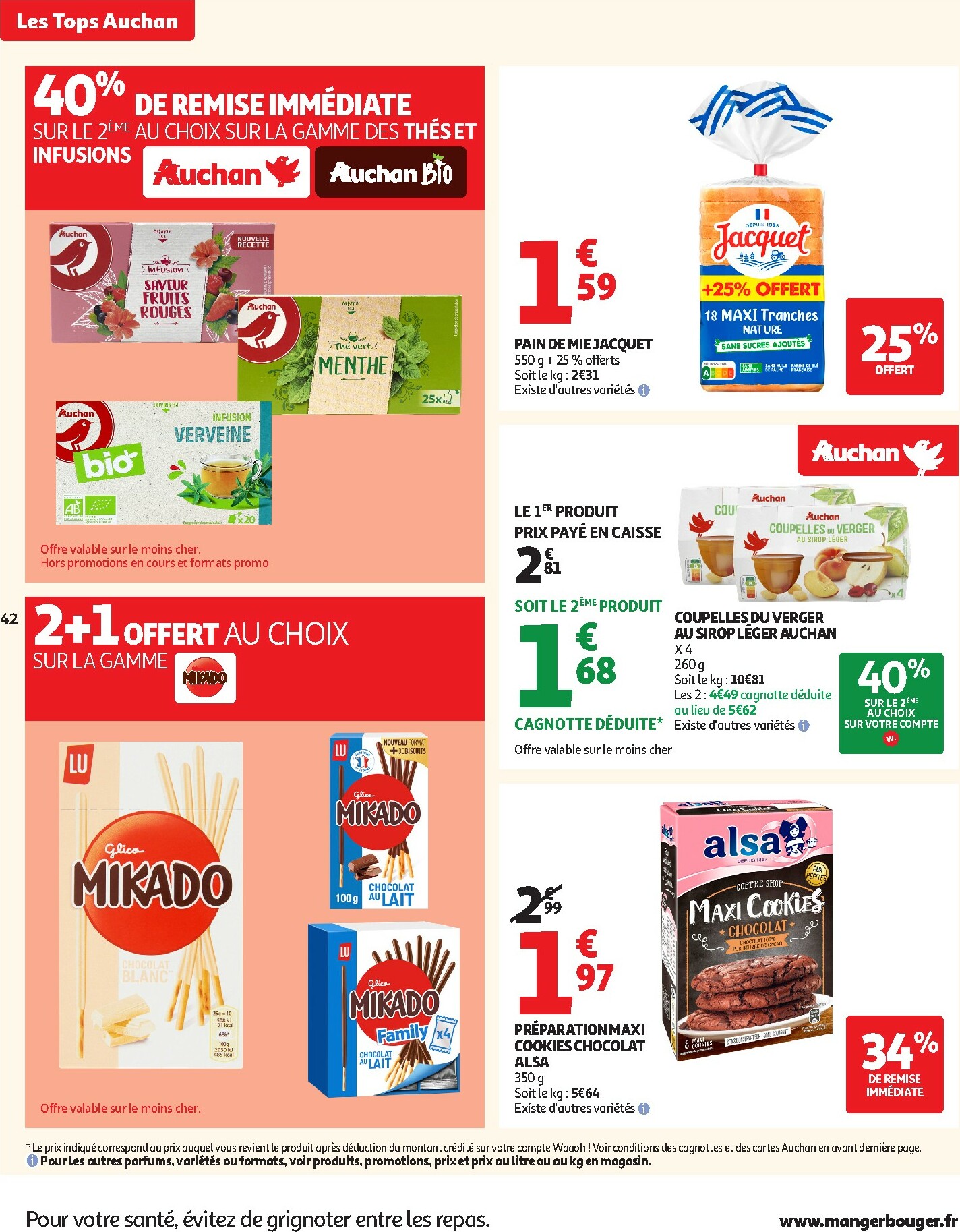 auchan - Catalogue Auchan - Les Halles d'automne : les prix bas, c'est toujours de saison valable du 30/09 au 12/10 - page: 42