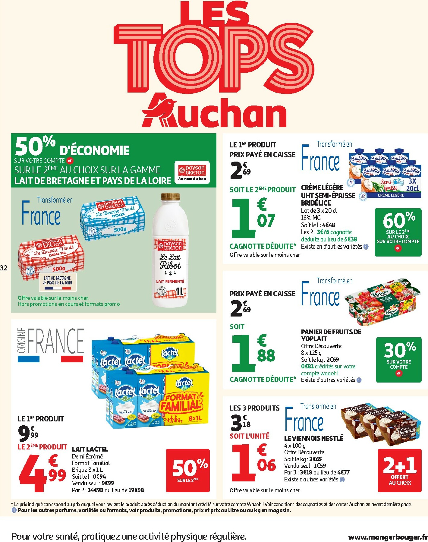 auchan - Catalogue Auchan - Les Halles d'automne : les prix bas, c'est toujours de saison valable du 30/09 au 12/10 - page: 32