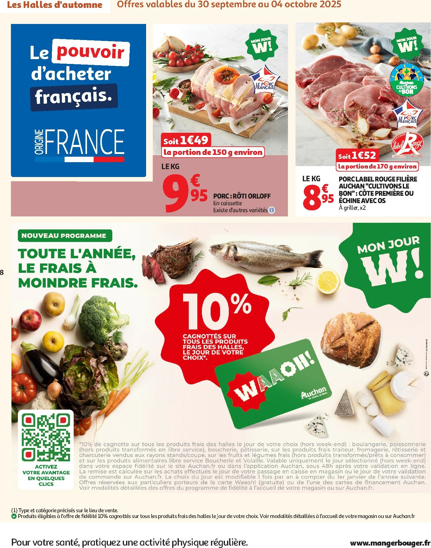 auchan - Catalogue Auchan - Les Halles d'automne : les prix bas, c'est toujours de saison valable du 30/09 au 12/10 - page: 8