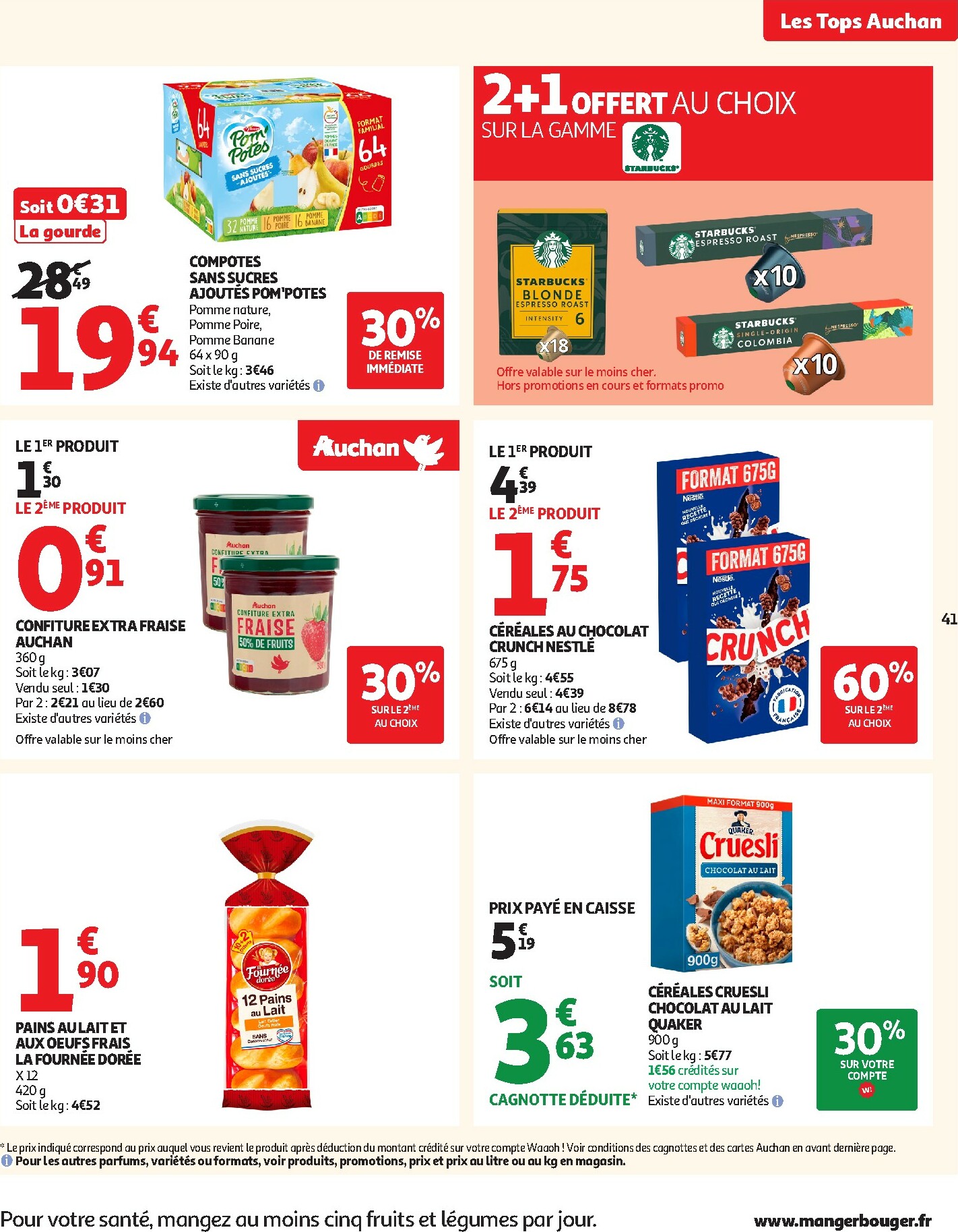 auchan - Catalogue Auchan - Les Halles d'automne : les prix bas, c'est toujours de saison valable du 30/09 au 12/10 - page: 41