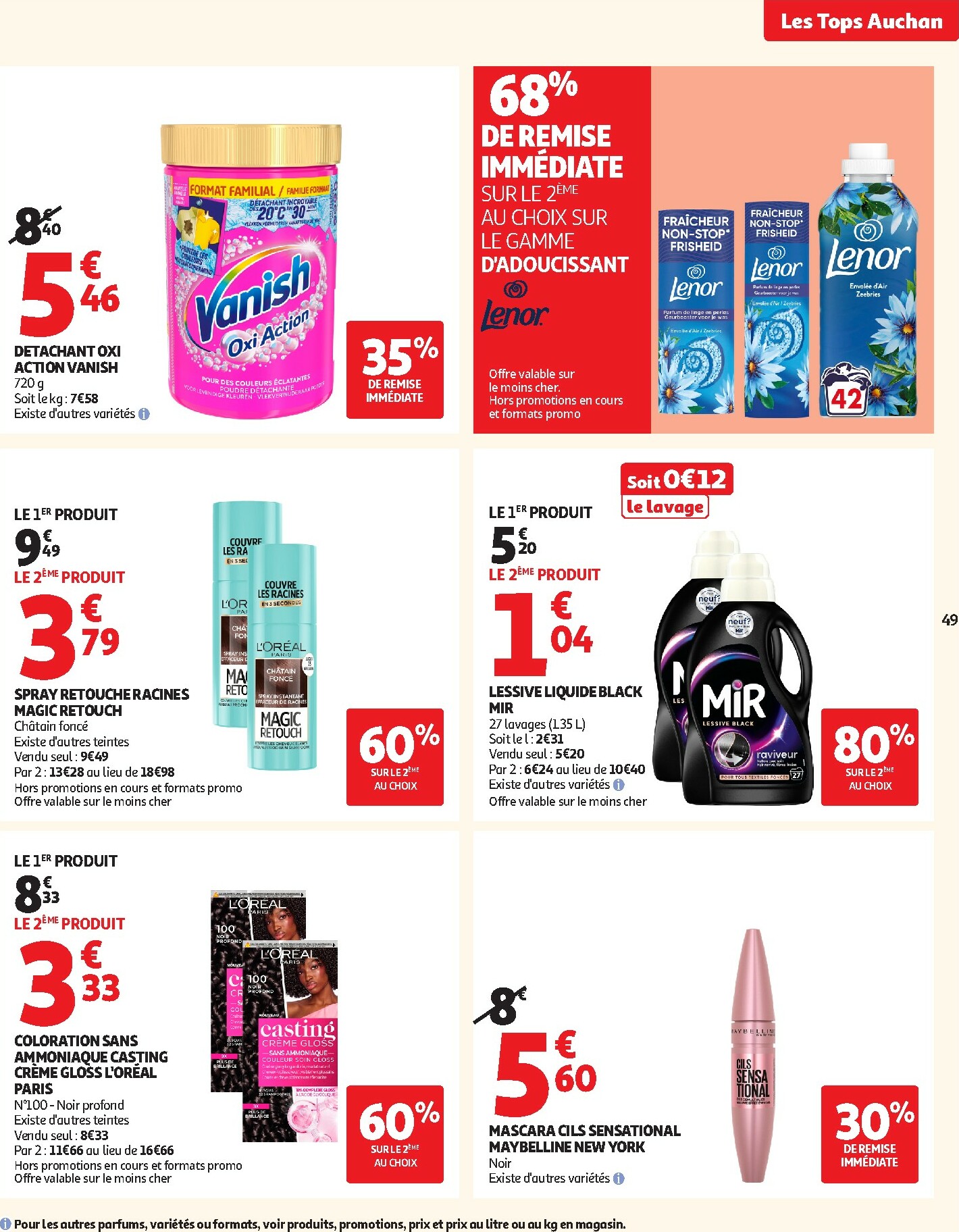 auchan - Catalogue Auchan - Les Halles d'automne : les prix bas, c'est toujours de saison valable du 30/09 au 12/10 - page: 49