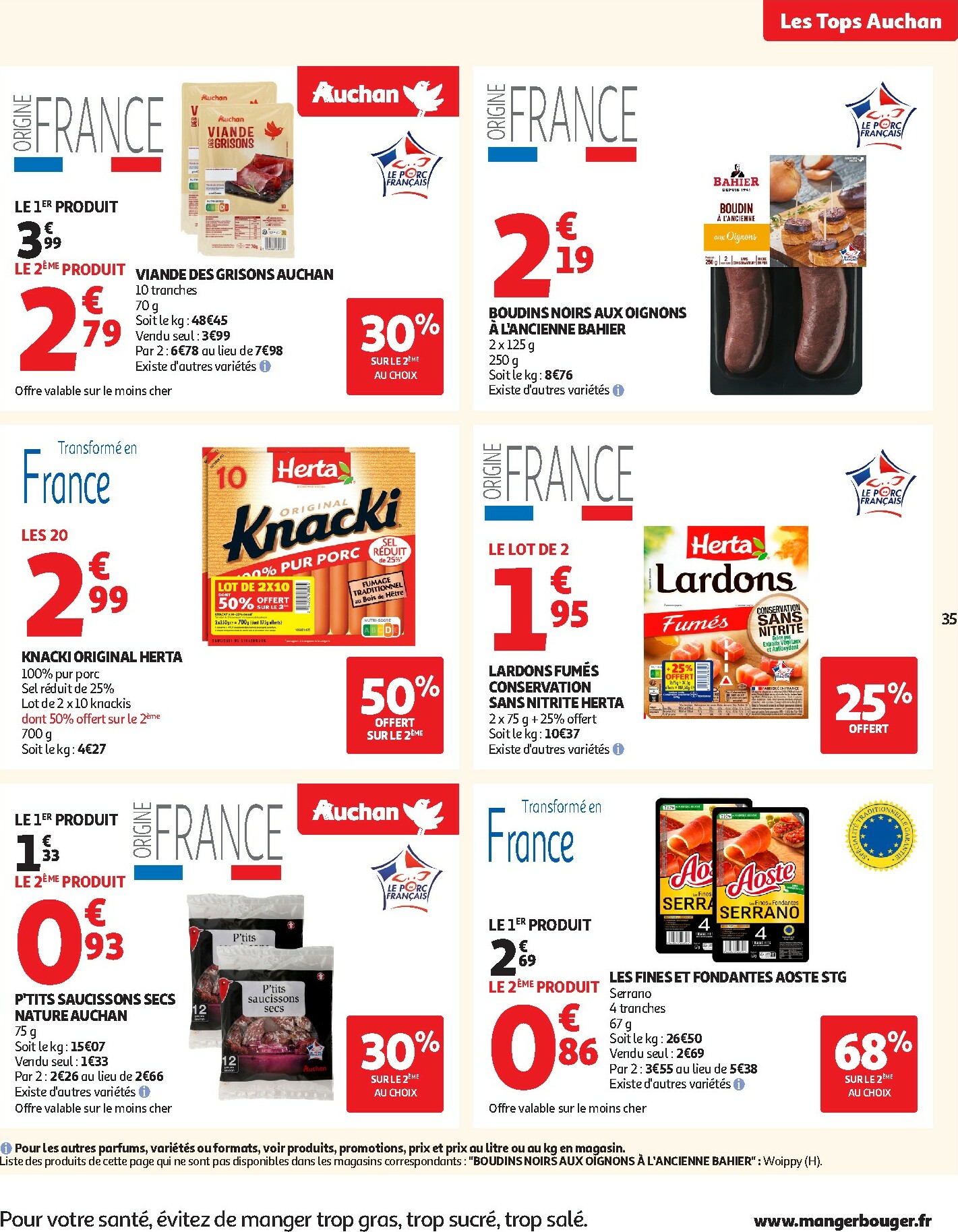 auchan - Catalogue Auchan - Les Halles d'automne : les prix bas, c'est toujours de saison valable du 30/09 au 12/10 - page: 35
