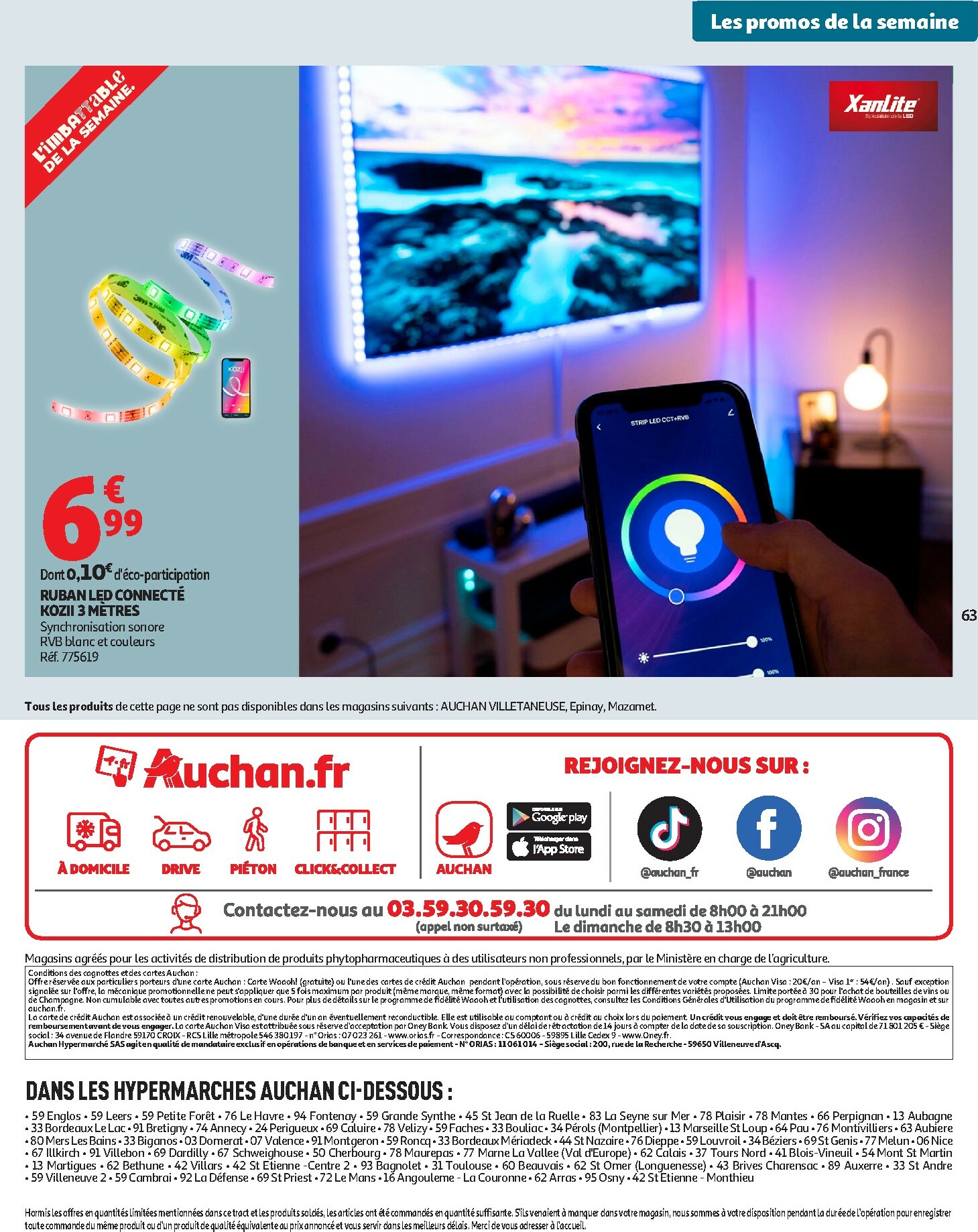auchan - Catalogue Auchan - Les Halles d'automne : les prix bas, c'est toujours de saison valable du 30/09 au 12/10 - page: 63