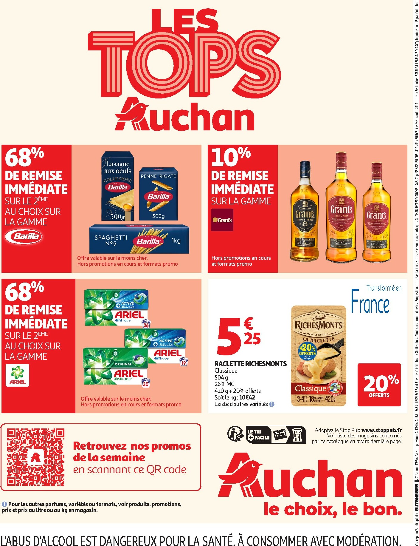 auchan - Catalogue Auchan - Les Halles d'automne : les prix bas, c'est toujours de saison valable du 30/09 au 12/10 - page: 64