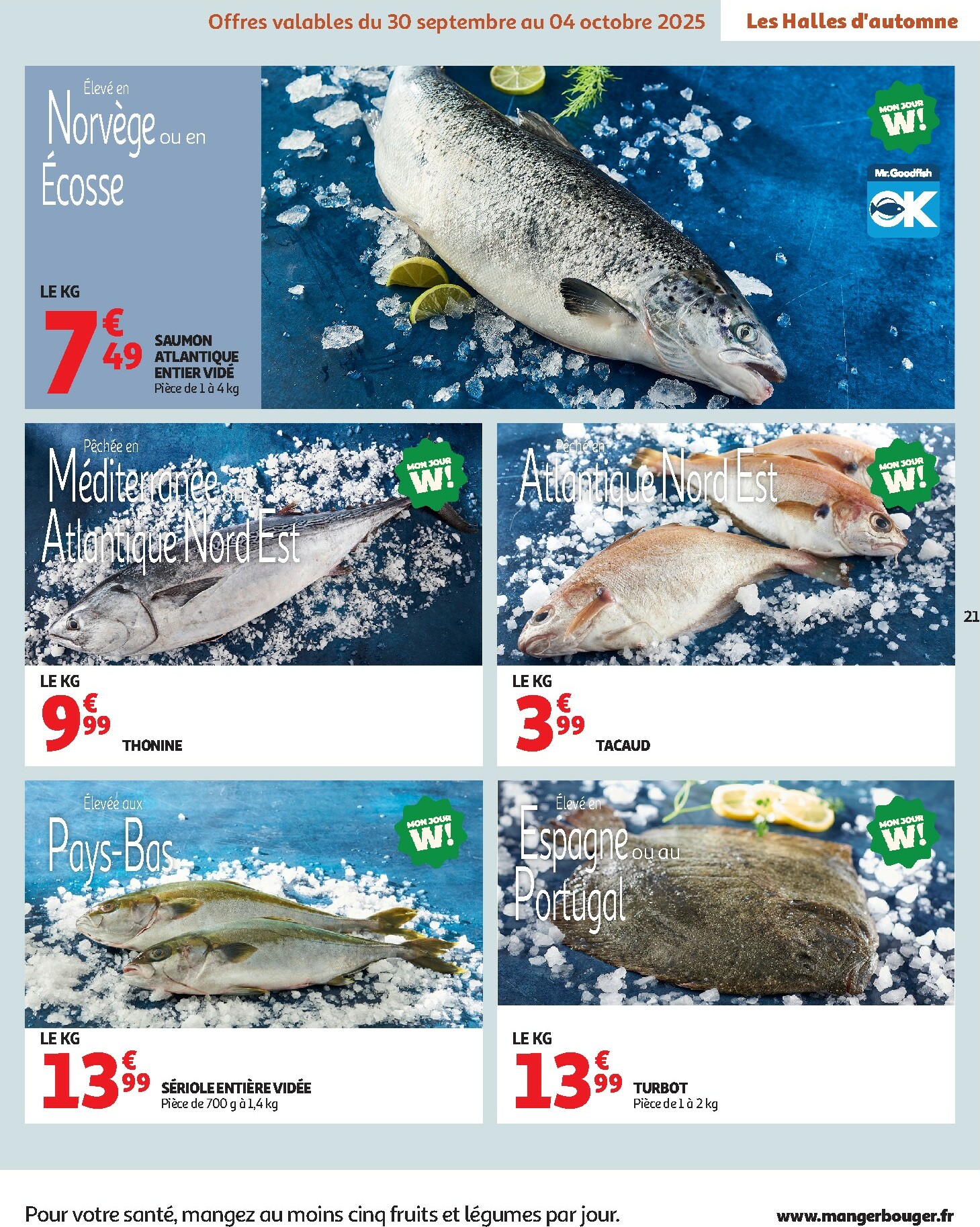 auchan - Catalogue Auchan - Les Halles d'automne : les prix bas, c'est toujours de saison valable du 30/09 au 12/10 - page: 21