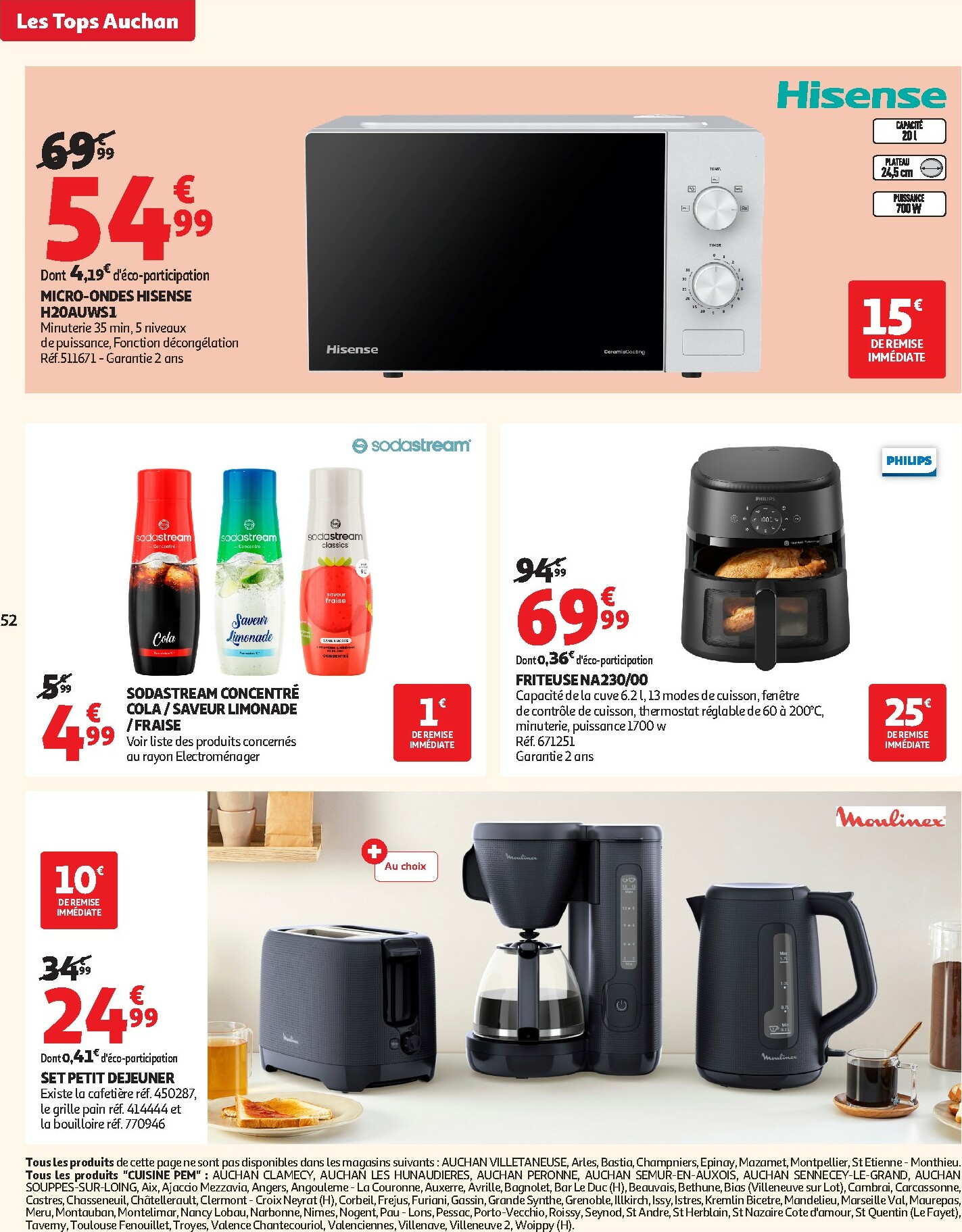 auchan - Catalogue Auchan - Les Halles d'automne : les prix bas, c'est toujours de saison valable du 30/09 au 12/10 - page: 52