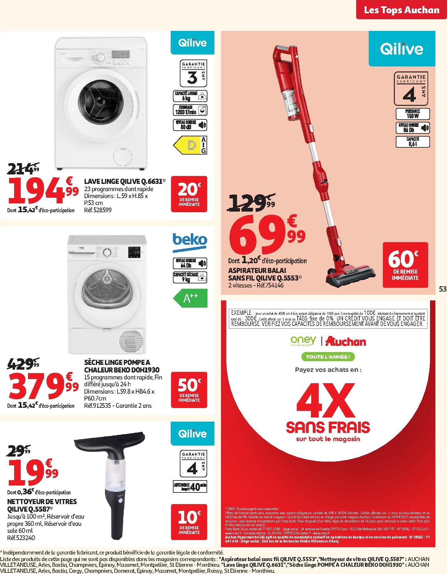 auchan - Catalogue Auchan - Les Halles d'automne : les prix bas, c'est toujours de saison valable du 30/09 au 12/10 - page: 53