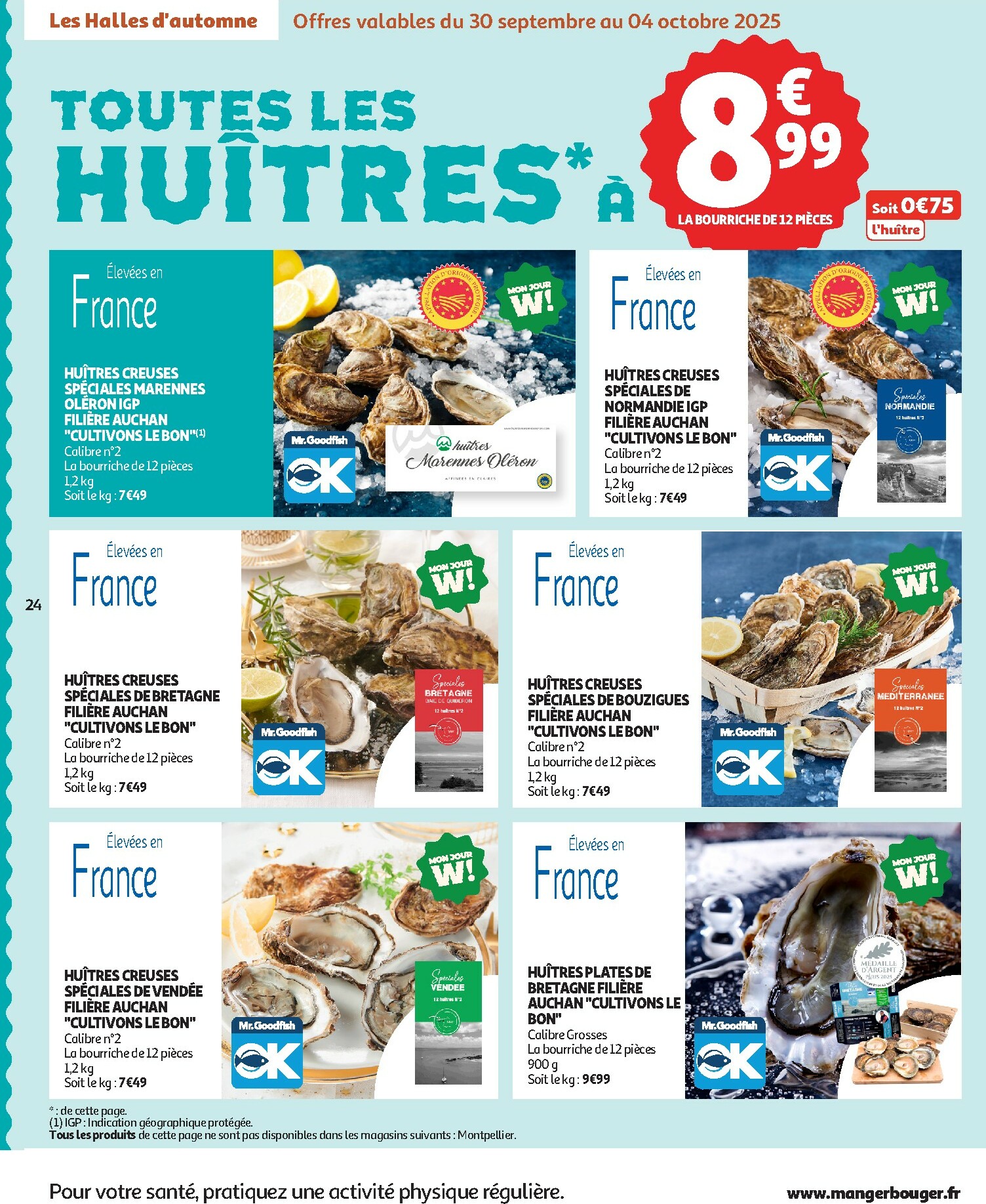 auchan - Catalogue Auchan - Les Halles d'automne : les prix bas, c'est toujours de saison valable du 30/09 au 12/10 - page: 24