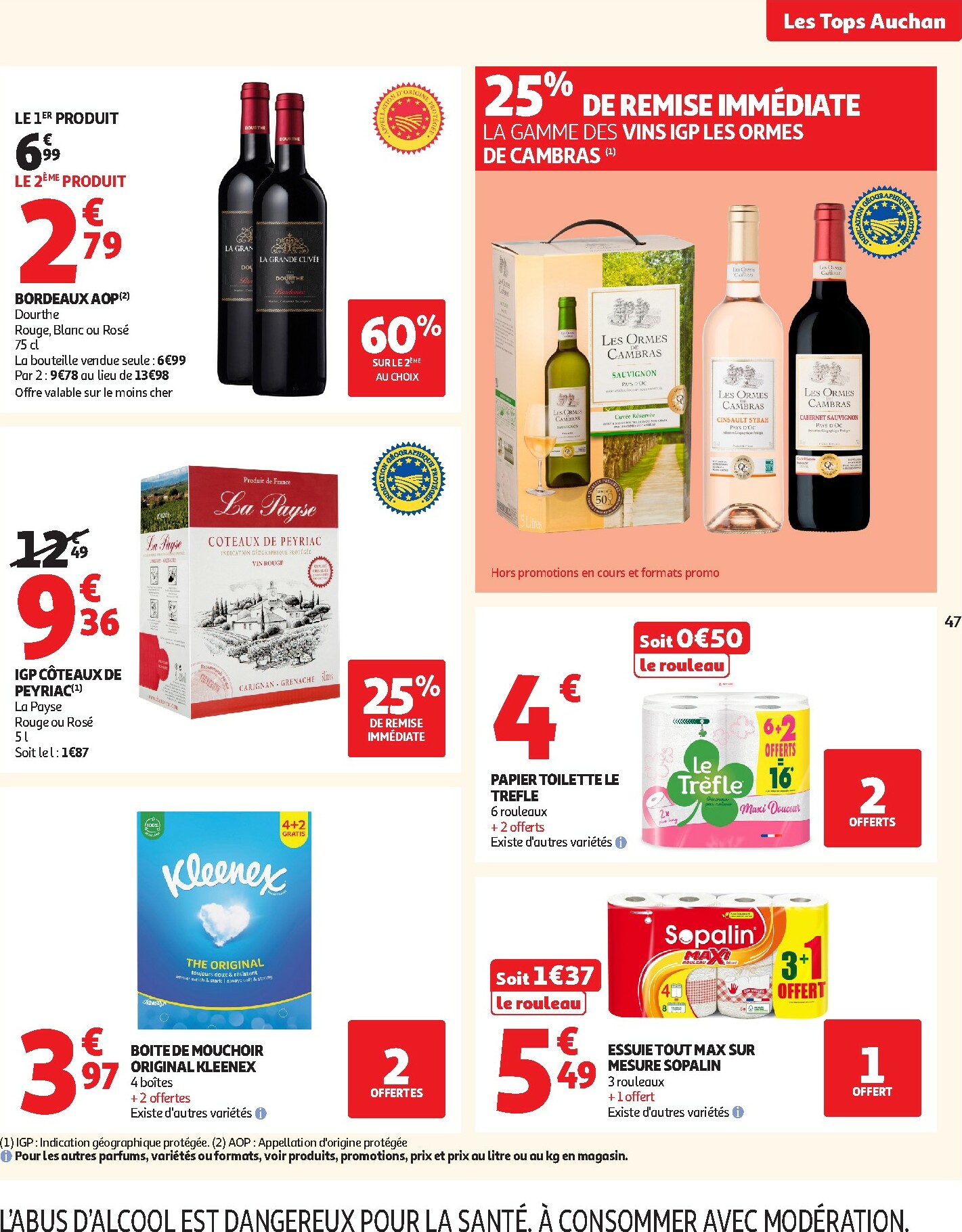auchan - Catalogue Auchan - Les Halles d'automne : les prix bas, c'est toujours de saison valable du 30/09 au 12/10 - page: 47