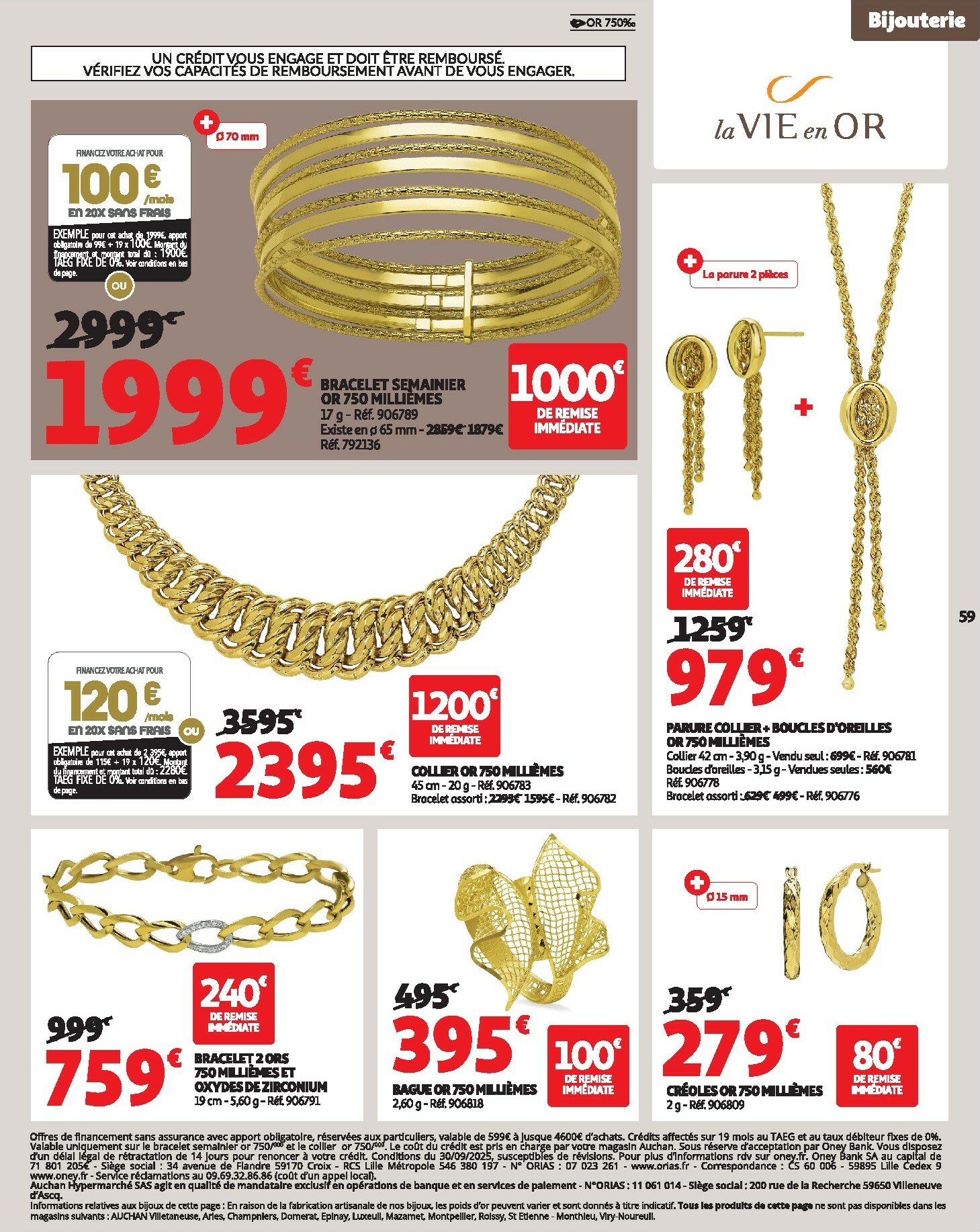 auchan - Catalogue Auchan - Les Halles d'automne : les prix bas, c'est toujours de saison valable du 30/09 au 12/10 - page: 59