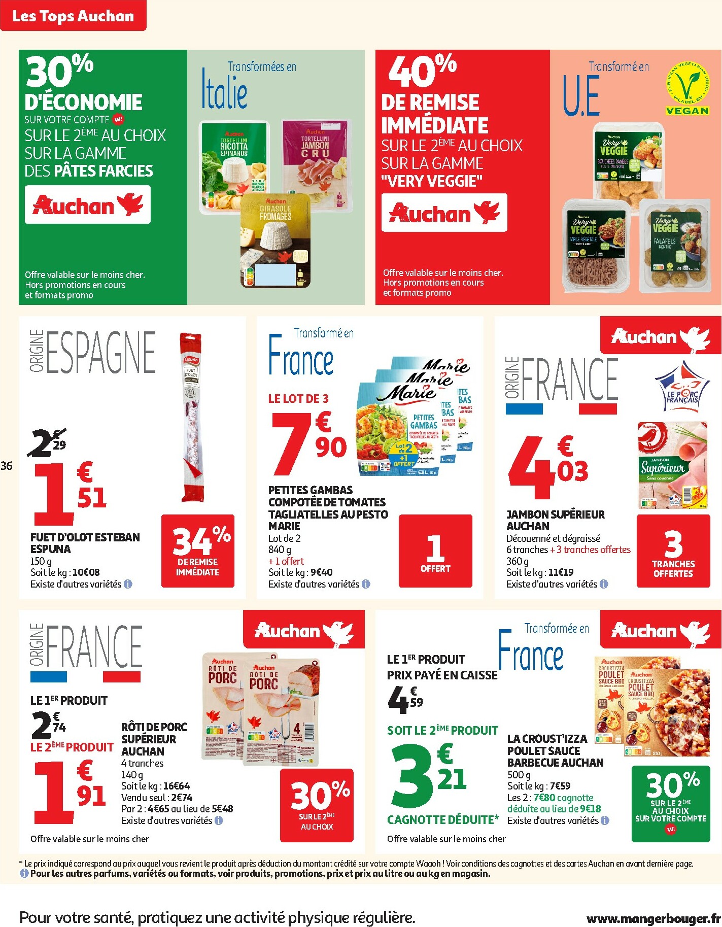 auchan - Catalogue Auchan - Les Halles d'automne : les prix bas, c'est toujours de saison valable du 30/09 au 12/10 - page: 36