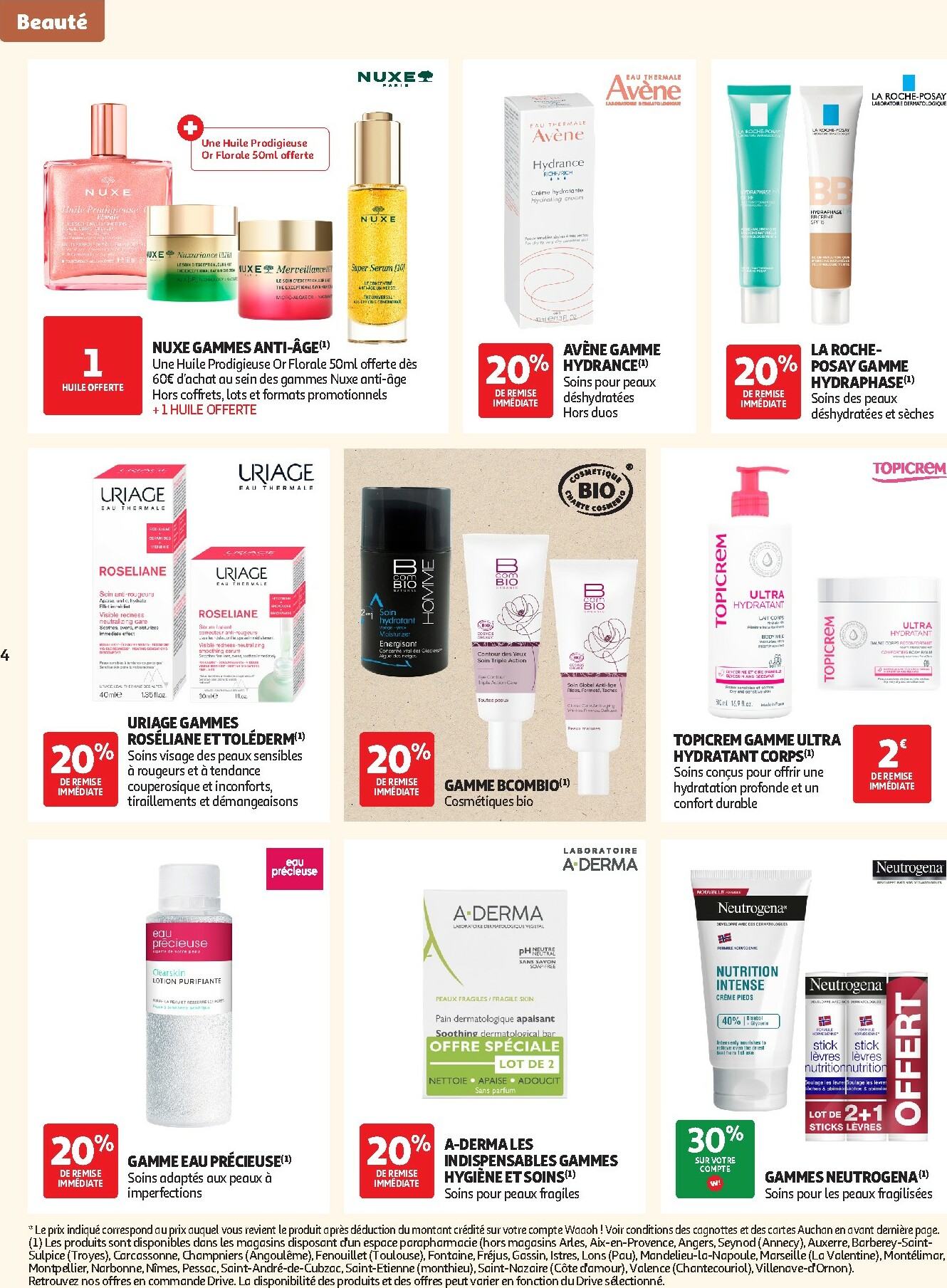 auchan - Catalogue Auchan - Pour les peaux à tendance économe valable du 30/09 au 19/10 - page: 4