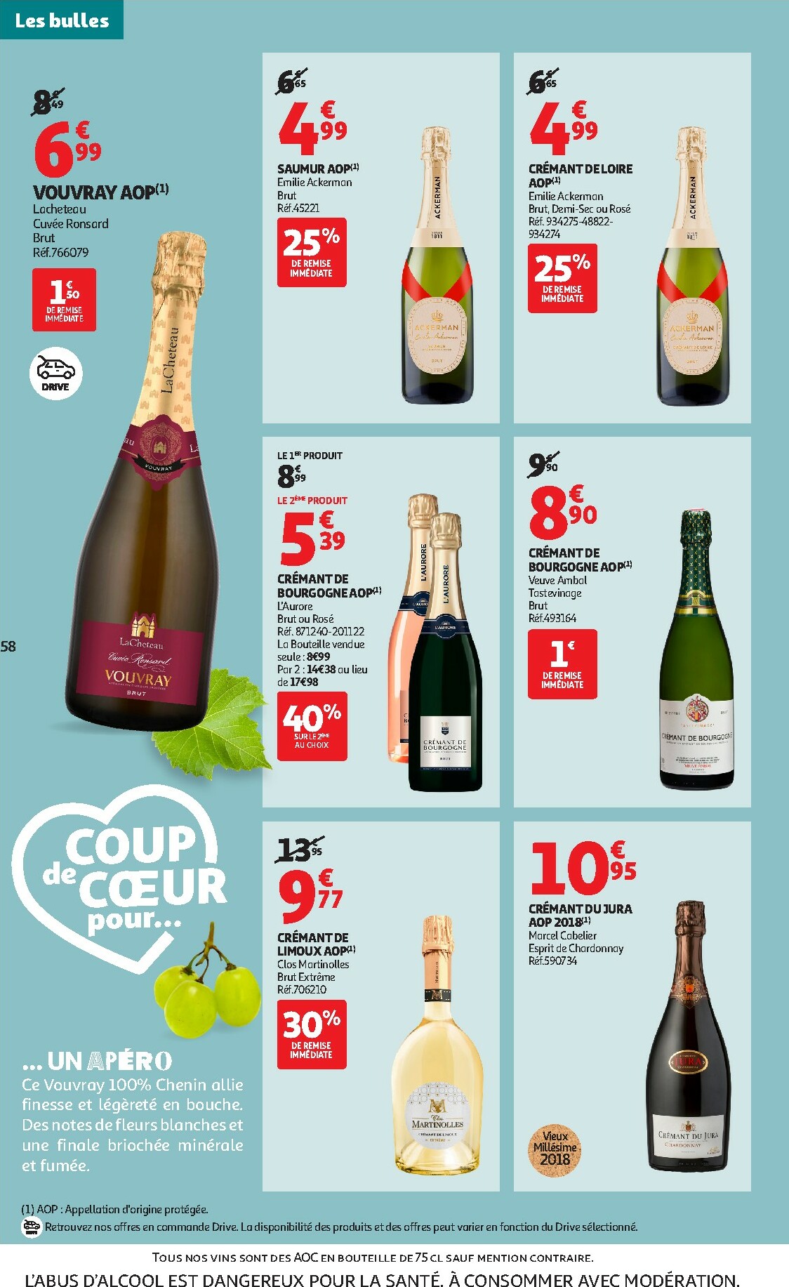 auchan - Catalogue Auchan - Foire aux Vins d'Automne valable du 30/09 au 12/10 - page: 58