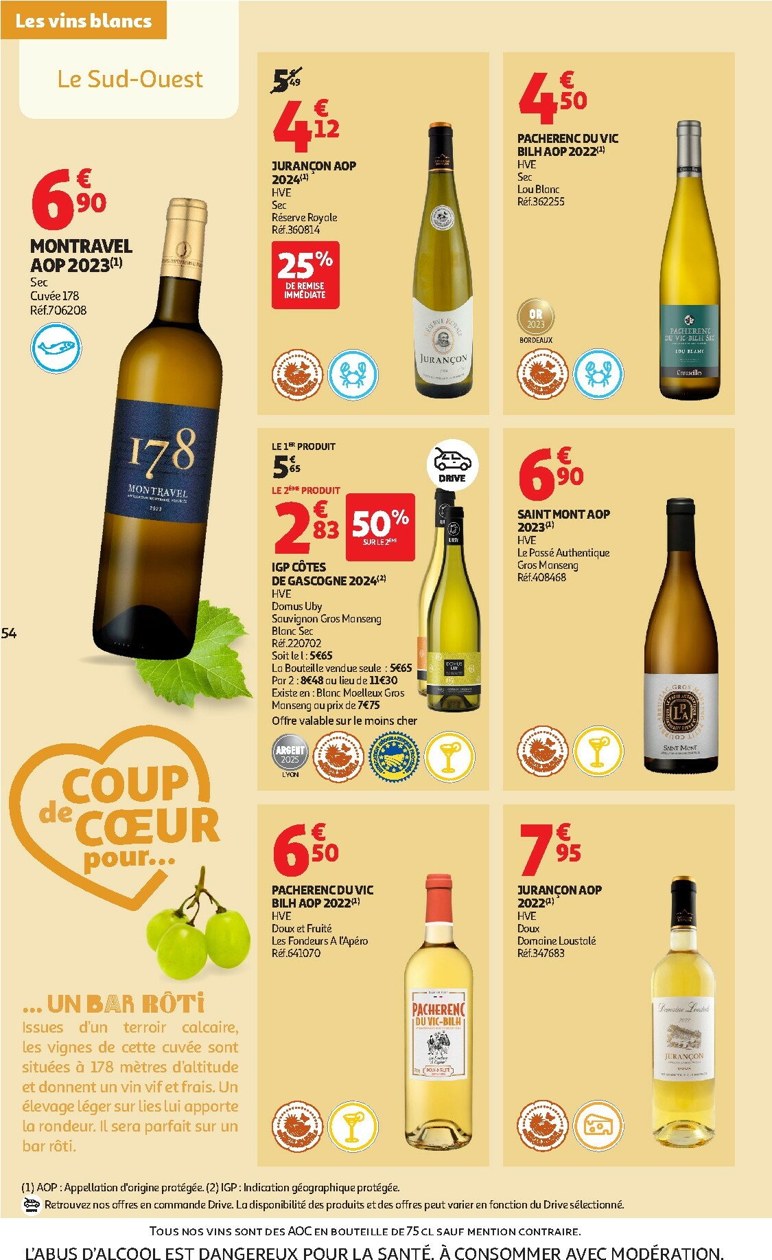 auchan - Catalogue Auchan - Foire aux Vins d'Automne valable du 30/09 au 12/10 - page: 54