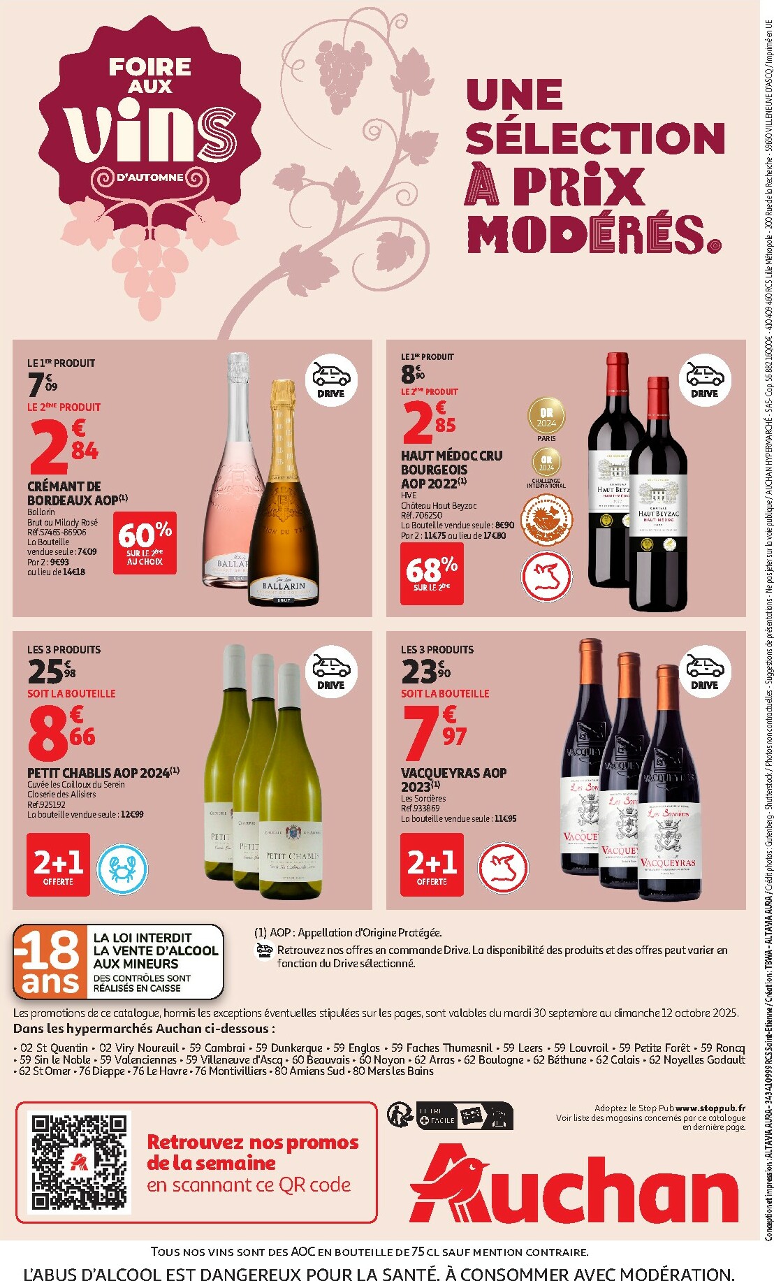 auchan - Catalogue Auchan - Foire aux Vins d'Automne valable du 30/09 au 12/10 - page: 64