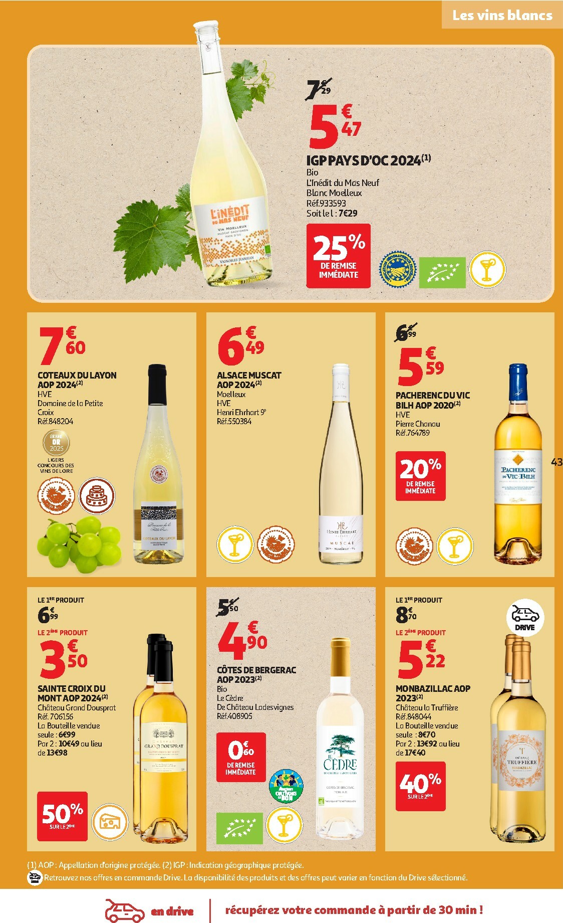 auchan - Catalogue Auchan - Foire aux Vins d'Automne valable du 30/09 au 12/10 - page: 43