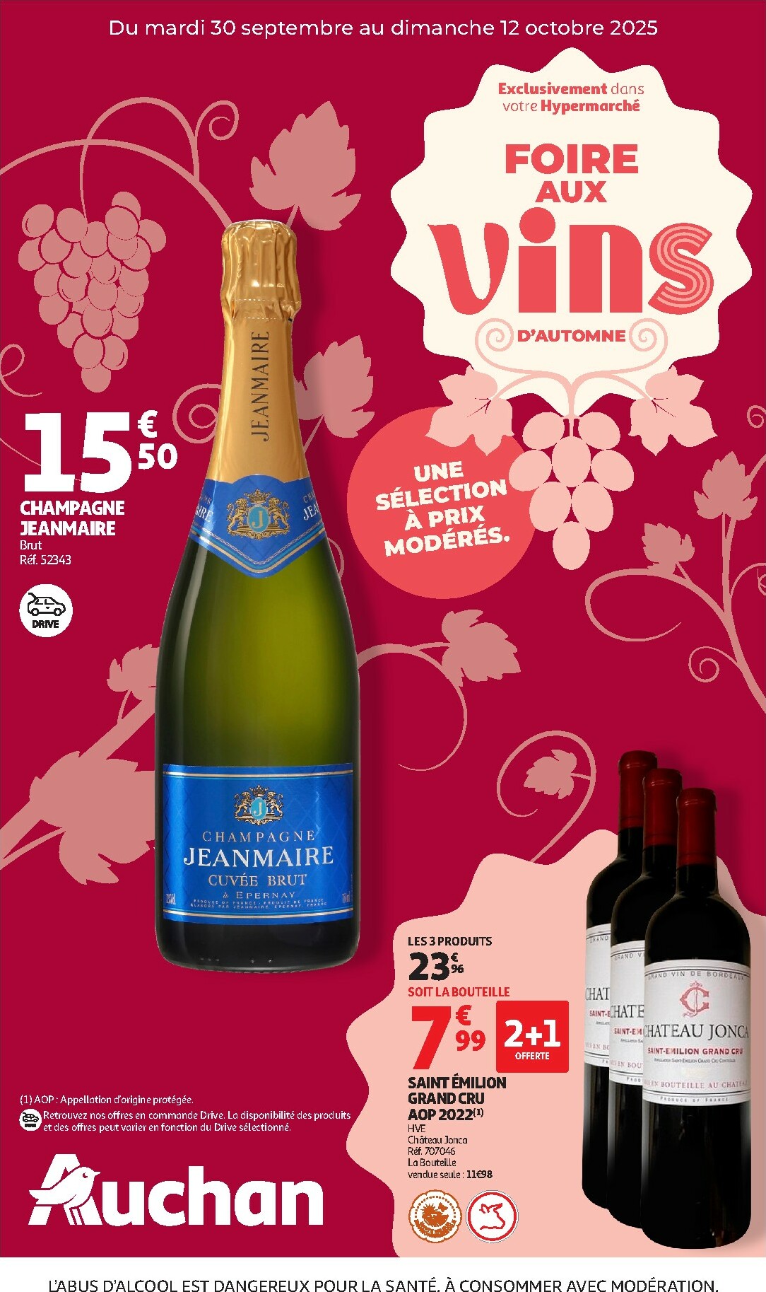 auchan - Catalogue Auchan - Foire aux Vins d'Automne valable du 30/09 au 12/10