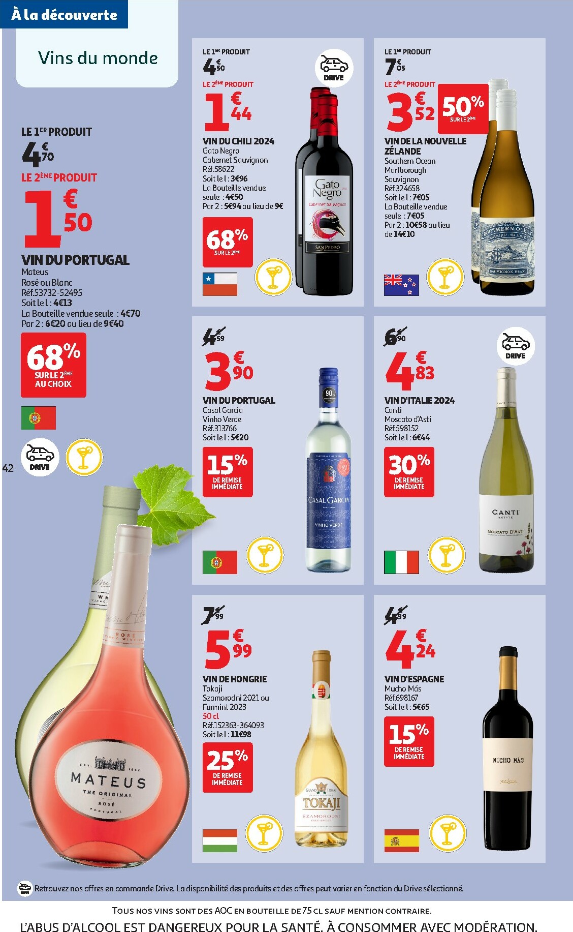 auchan - Catalogue Auchan - Foire aux Vins d'Automne valable du 30/09 au 12/10 - page: 42
