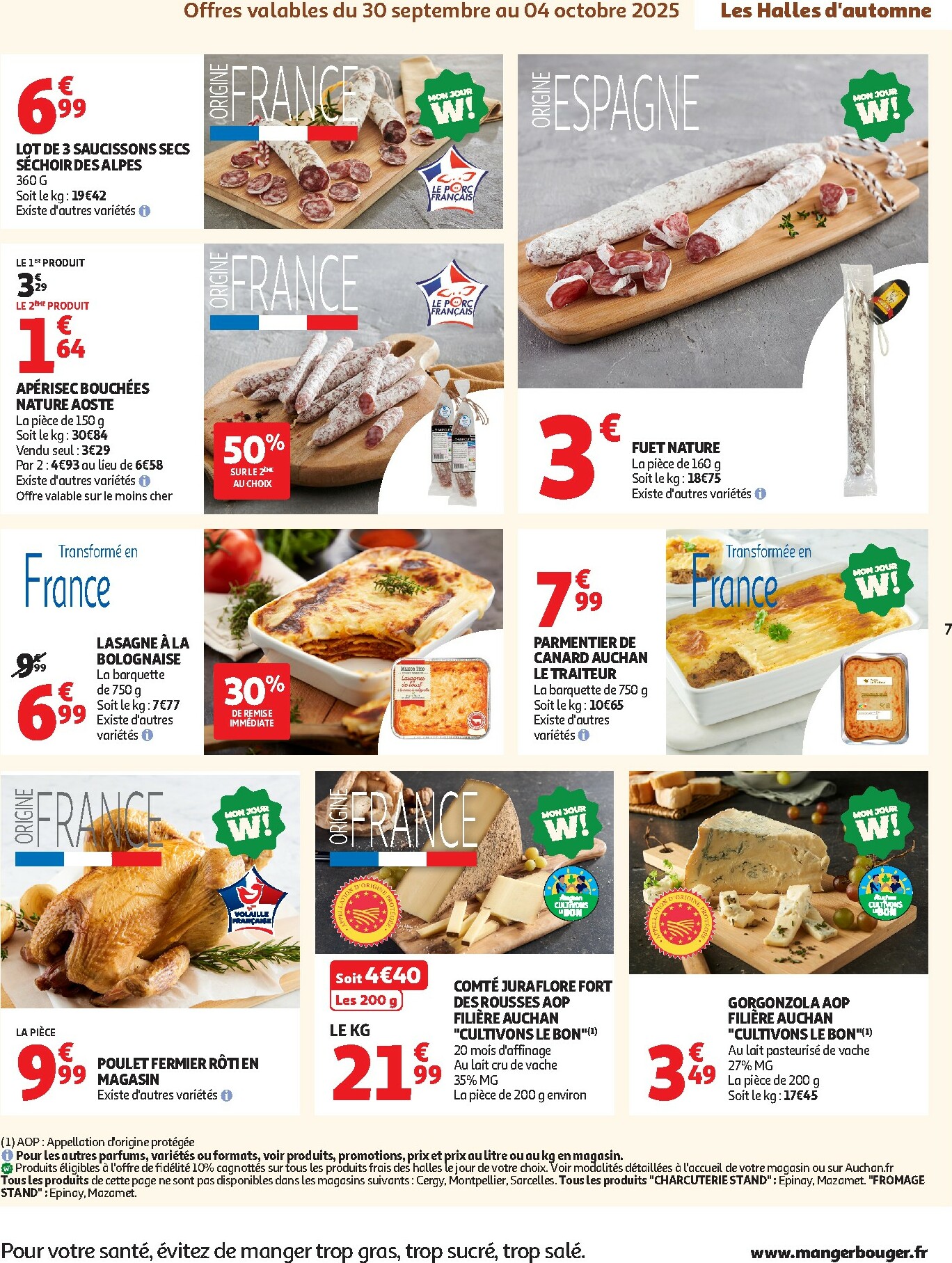 auchan - Catalogue Auchan supermarché - Les Halles d'automne dans votre super valable du 30/09 au 11/10 - page: 7