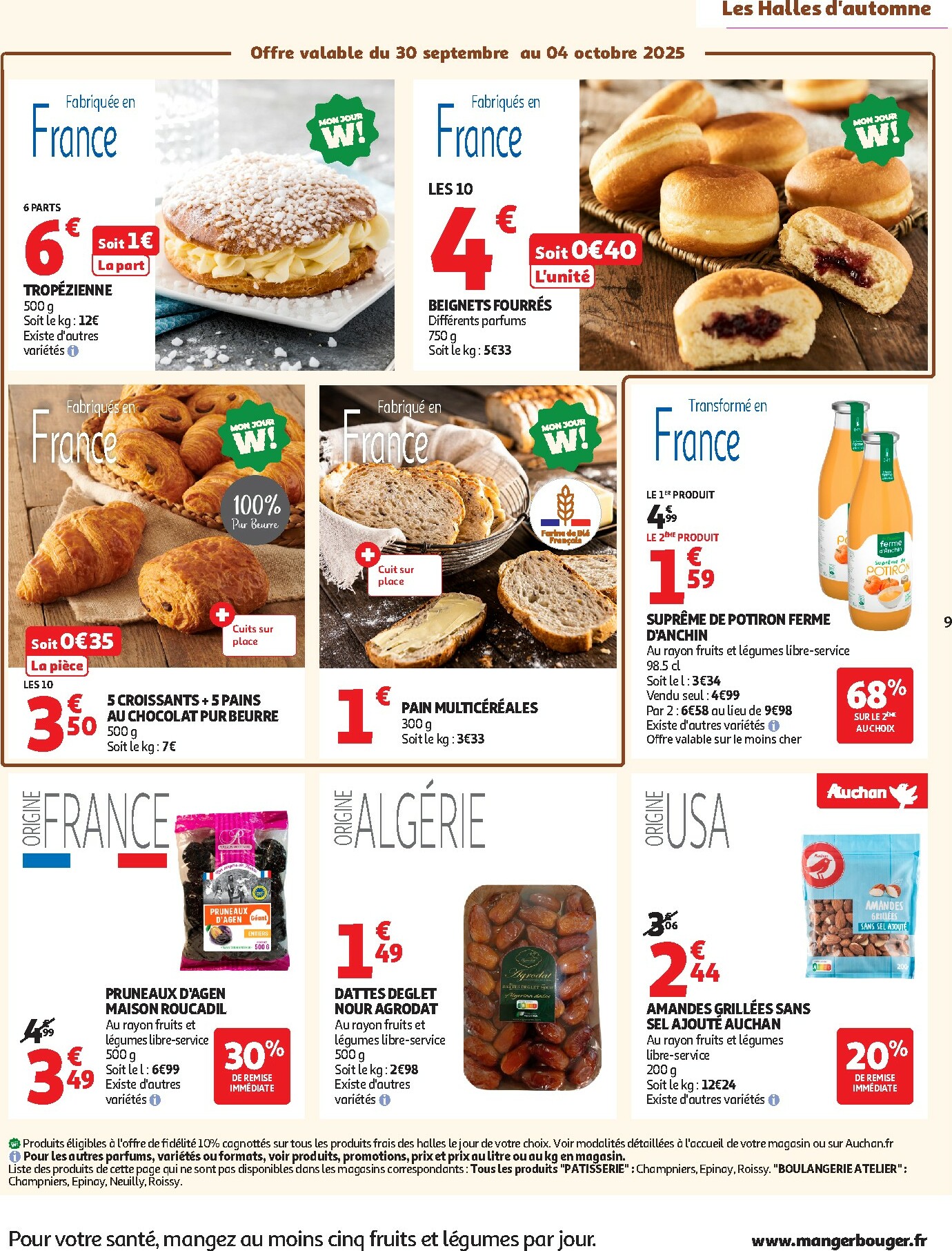auchan - Catalogue Auchan supermarché - Les Halles d'automne dans votre super valable du 30/09 au 11/10 - page: 9