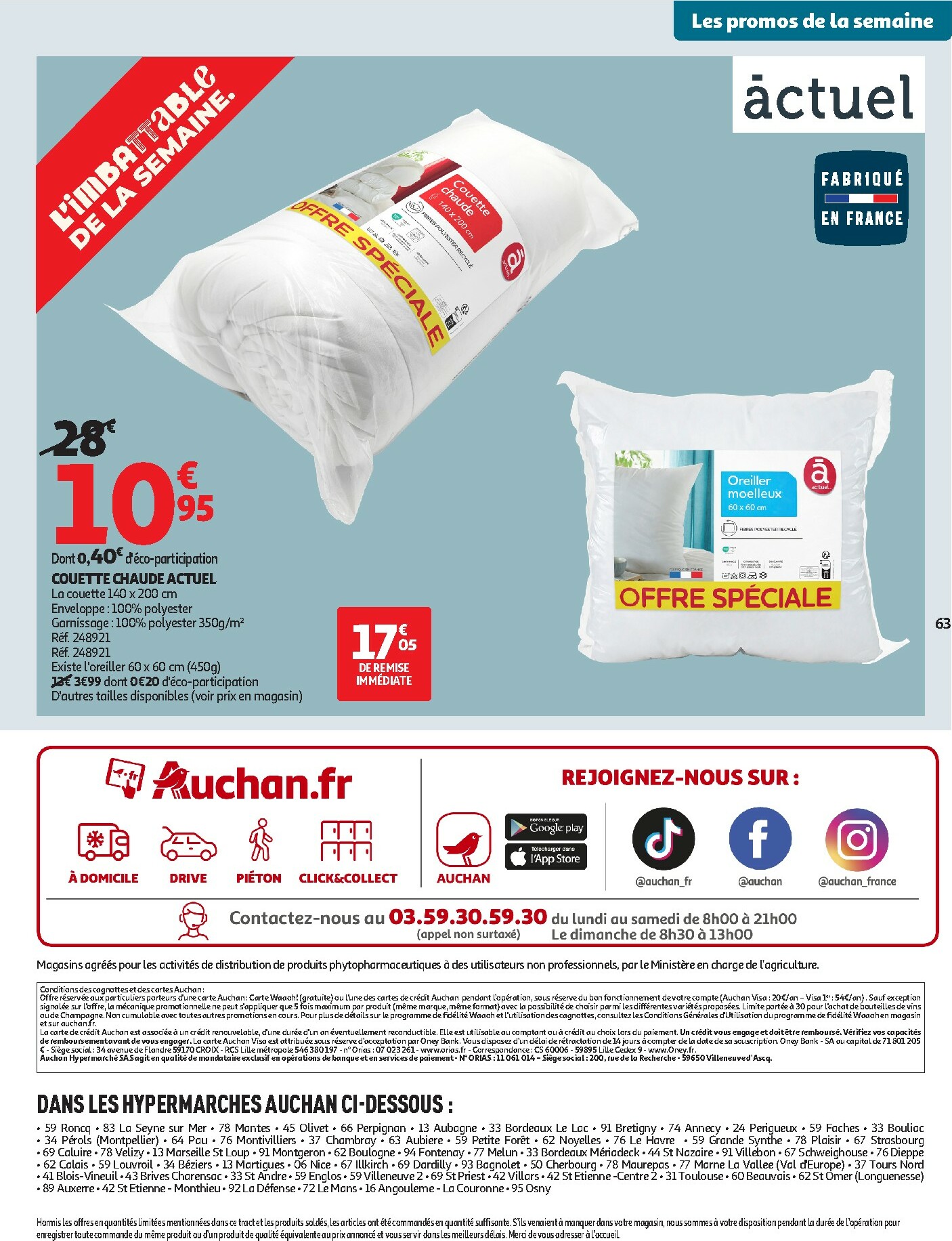auchan - Catalogue Auchan - Des petits prix pour les grands moments de la journée valable du 07/10 au 19/10 - page: 63