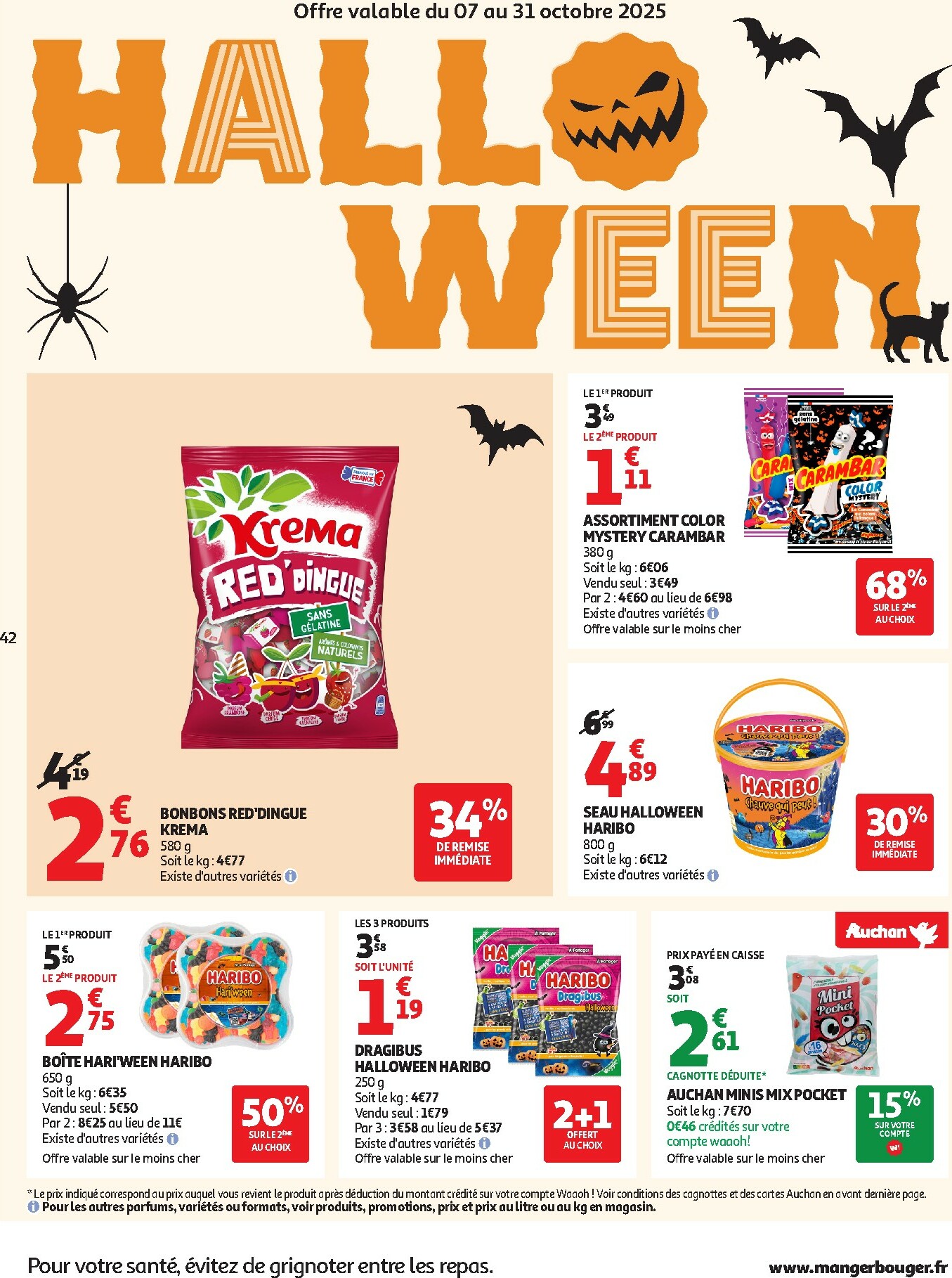 auchan - Catalogue Auchan - Des petits prix pour les grands moments de la journée valable du 07/10 au 19/10 - page: 42