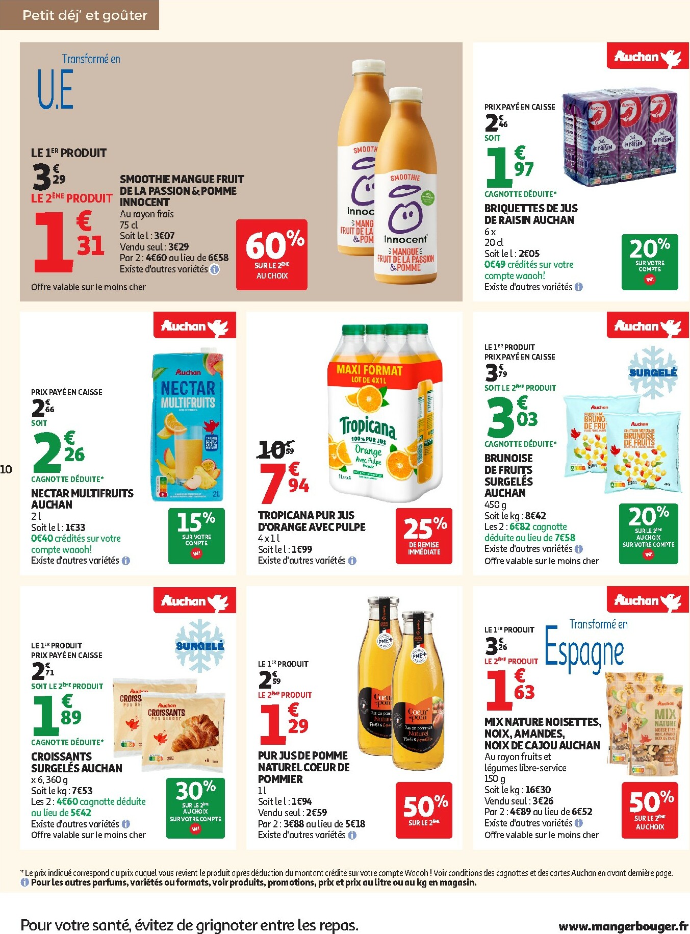 auchan - Catalogue Auchan - Des petits prix pour les grands moments de la journée valable du 07/10 au 19/10 - page: 10