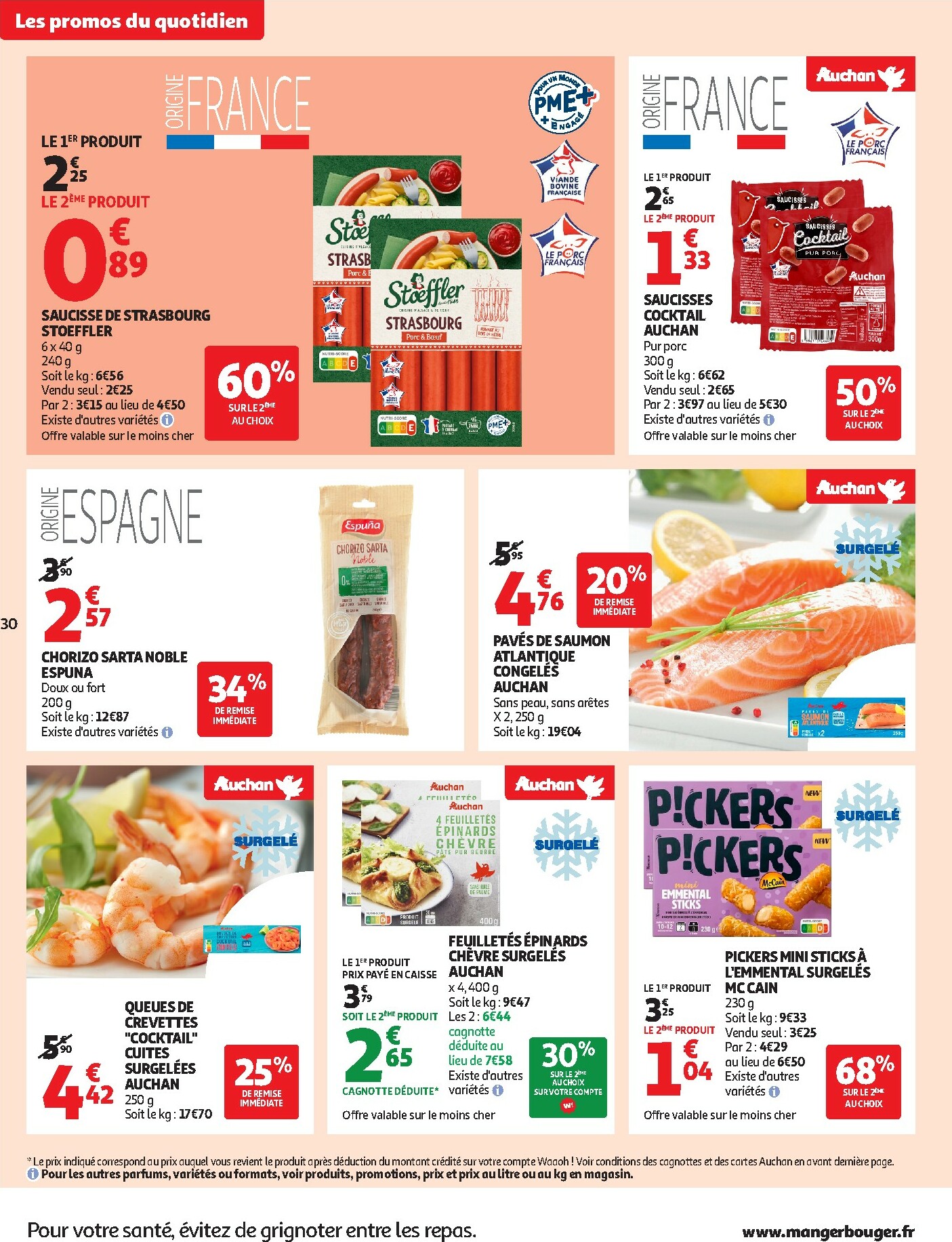 auchan - Catalogue Auchan - Des petits prix pour les grands moments de la journée valable du 07/10 au 19/10 - page: 30