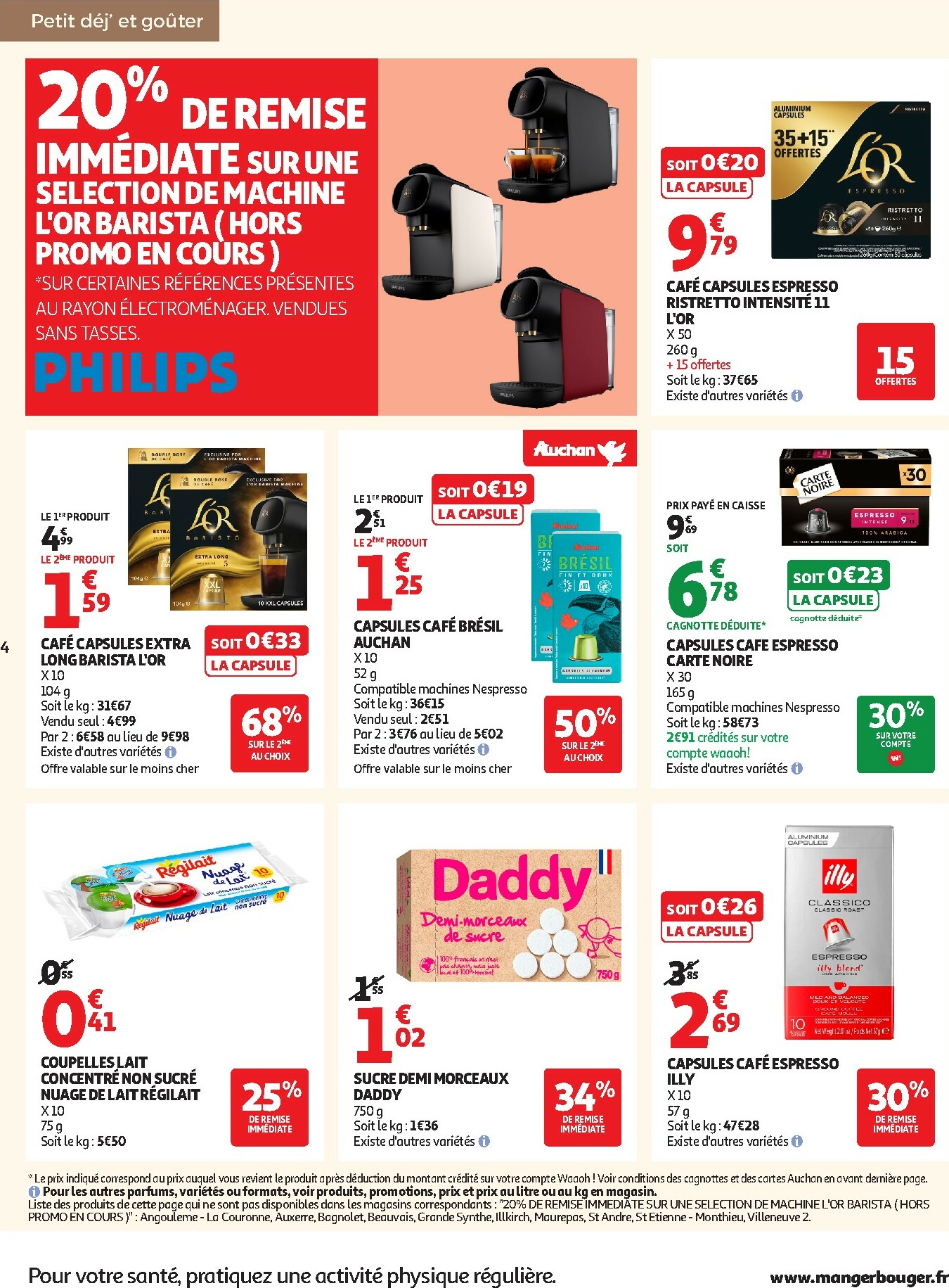auchan - Catalogue Auchan - Des petits prix pour les grands moments de la journée valable du 07/10 au 19/10 - page: 4