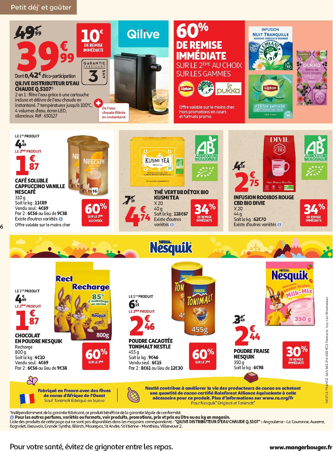 auchan - Catalogue Auchan - Des petits prix pour les grands moments de la journée valable du 07/10 au 19/10 - page: 6