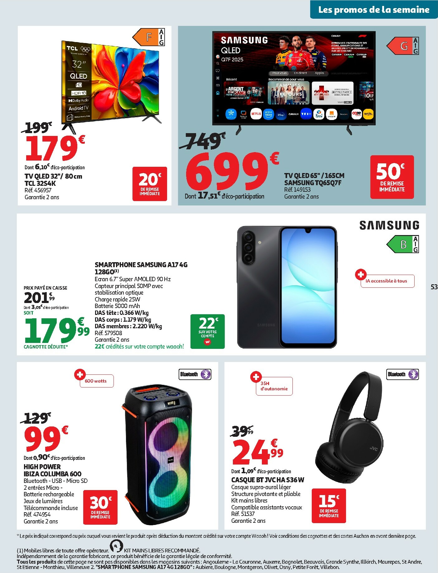 auchan - Catalogue Auchan - Des petits prix pour les grands moments de la journée valable du 07/10 au 19/10 - page: 53