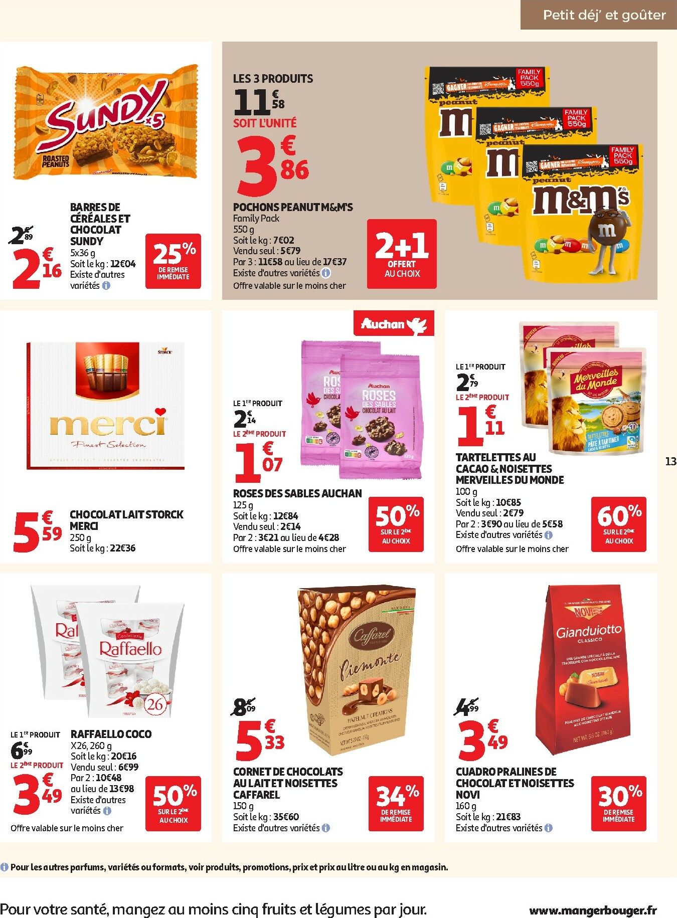 auchan - Catalogue Auchan - Des petits prix pour les grands moments de la journée valable du 07/10 au 19/10 - page: 13