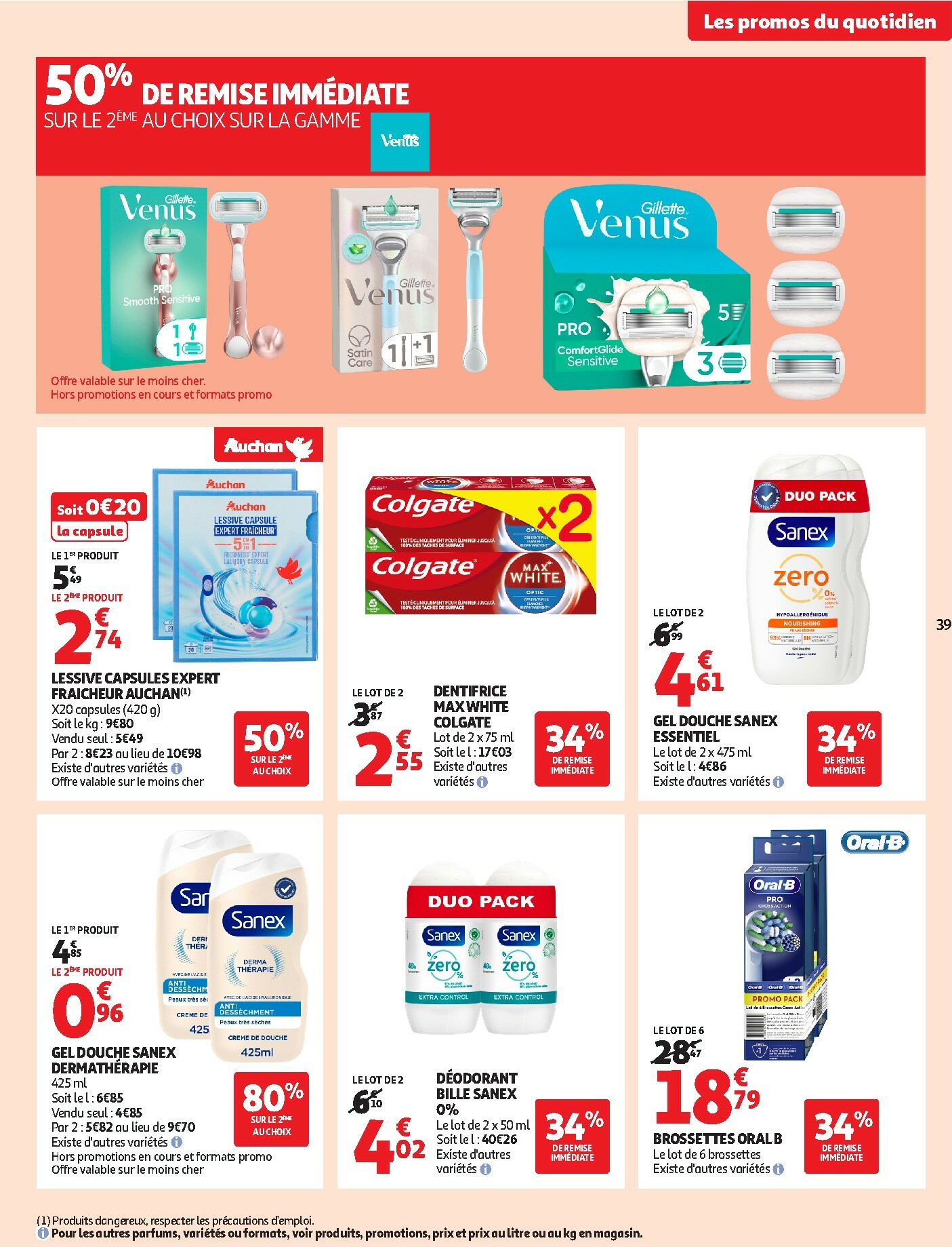 auchan - Catalogue Auchan - Des petits prix pour les grands moments de la journée valable du 07/10 au 19/10 - page: 39