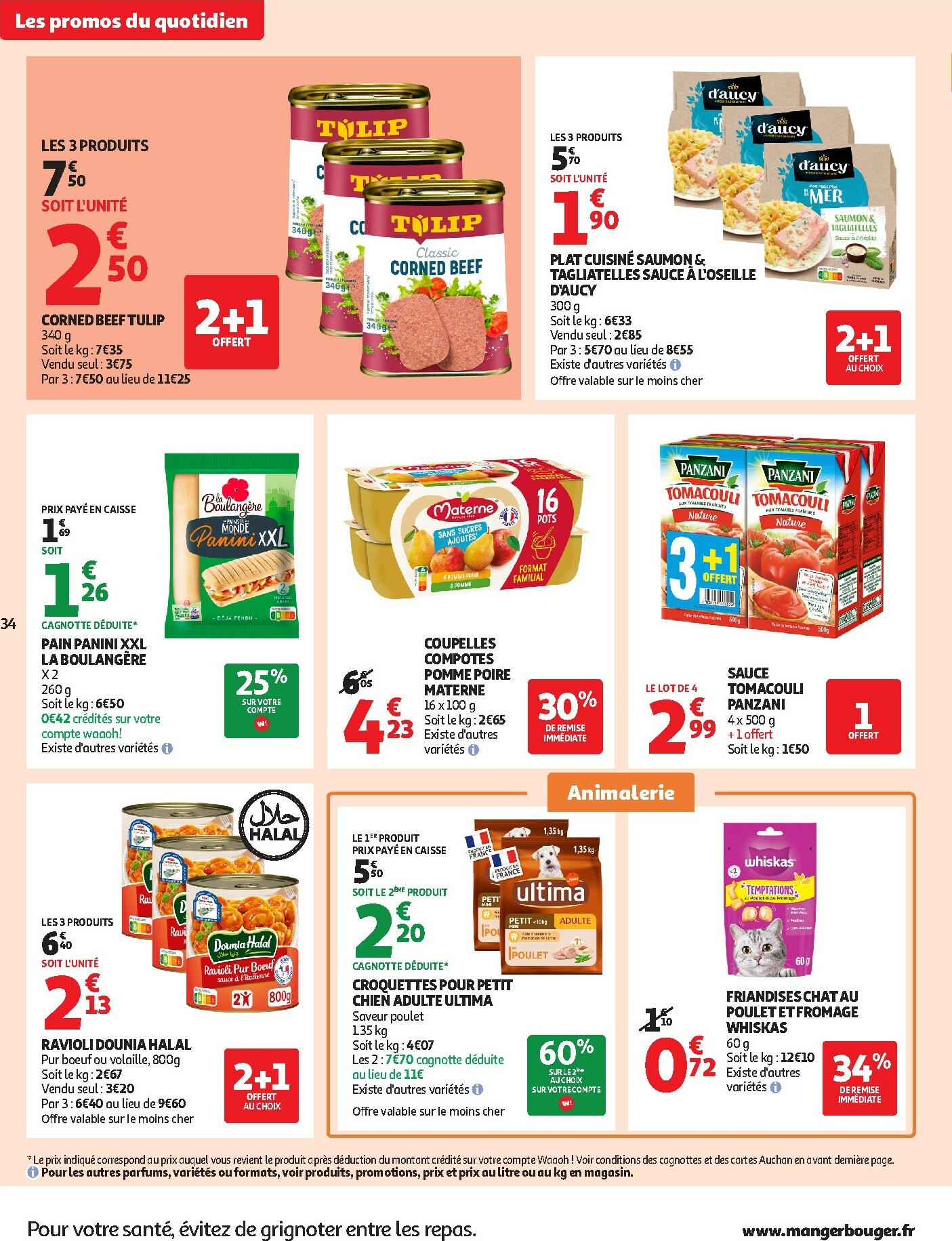 auchan - Catalogue Auchan - Des petits prix pour les grands moments de la journée valable du 07/10 au 19/10 - page: 34