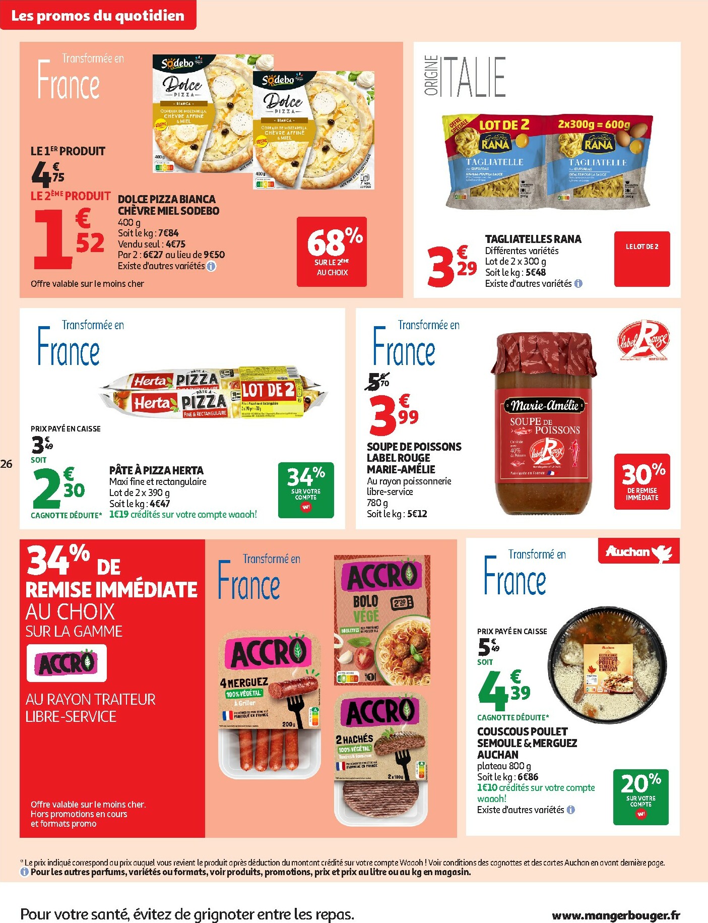 auchan - Catalogue Auchan - Des petits prix pour les grands moments de la journée valable du 07/10 au 19/10 - page: 26